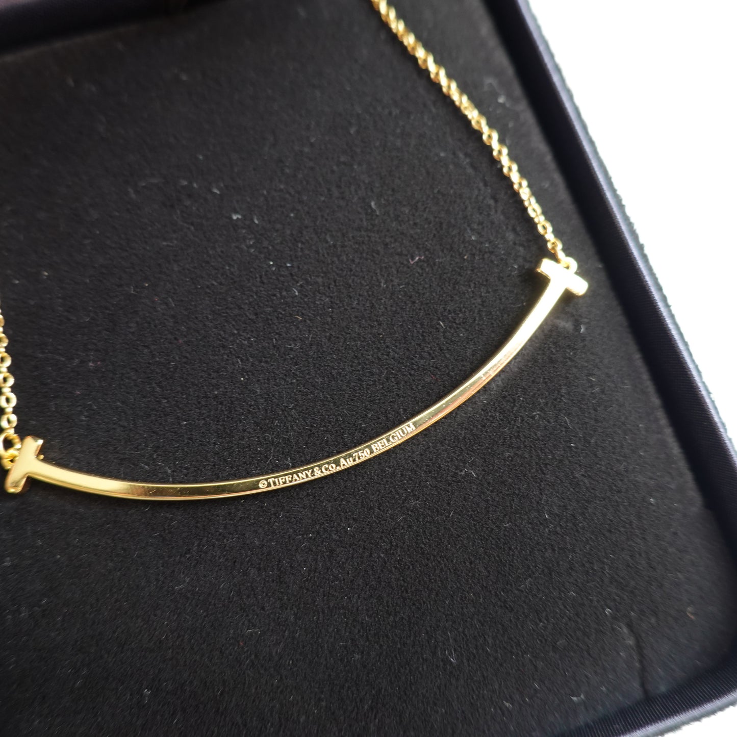 Tiffany Au 750 Gold Smile Necklace