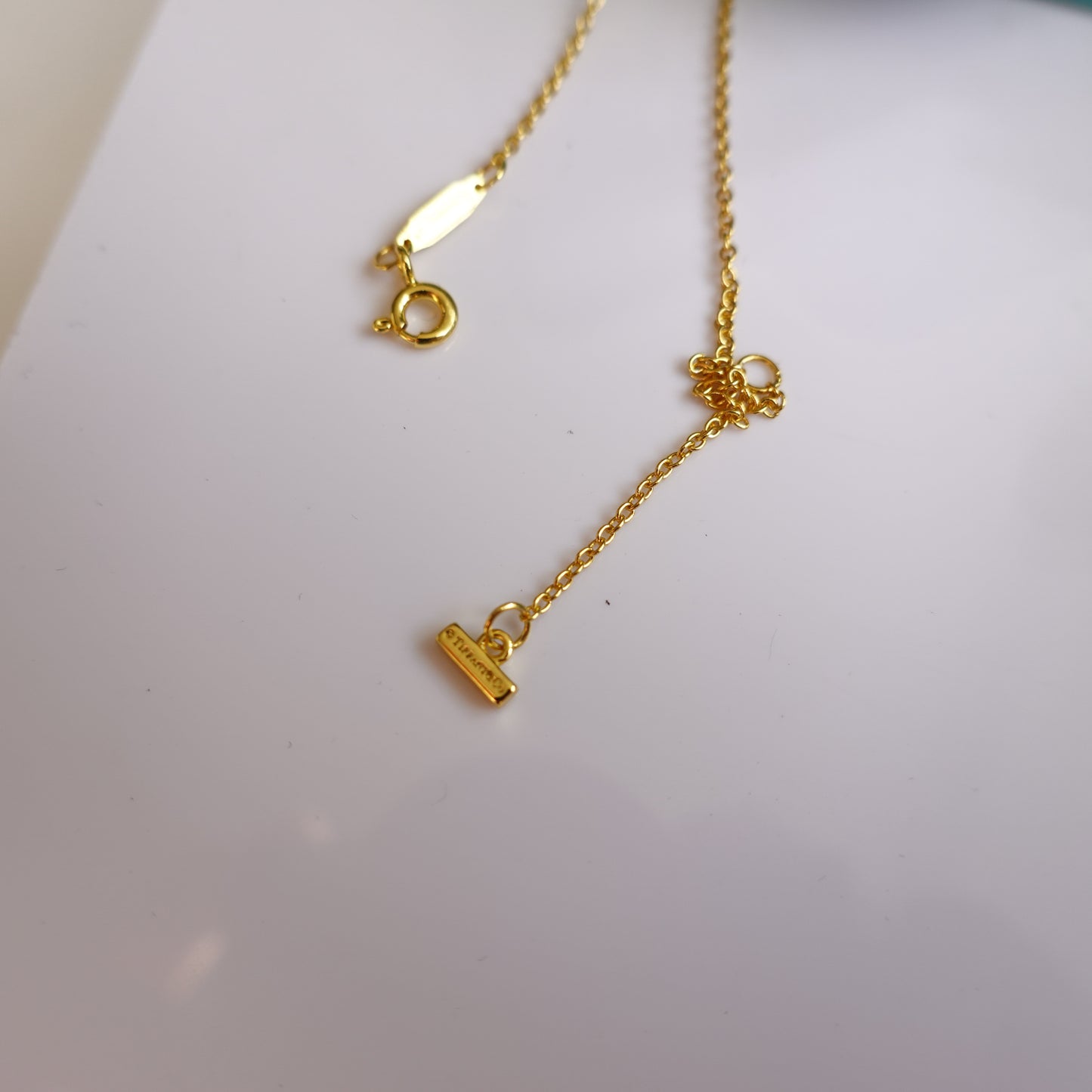 Tiffany Au 750 Gold Smile Necklace