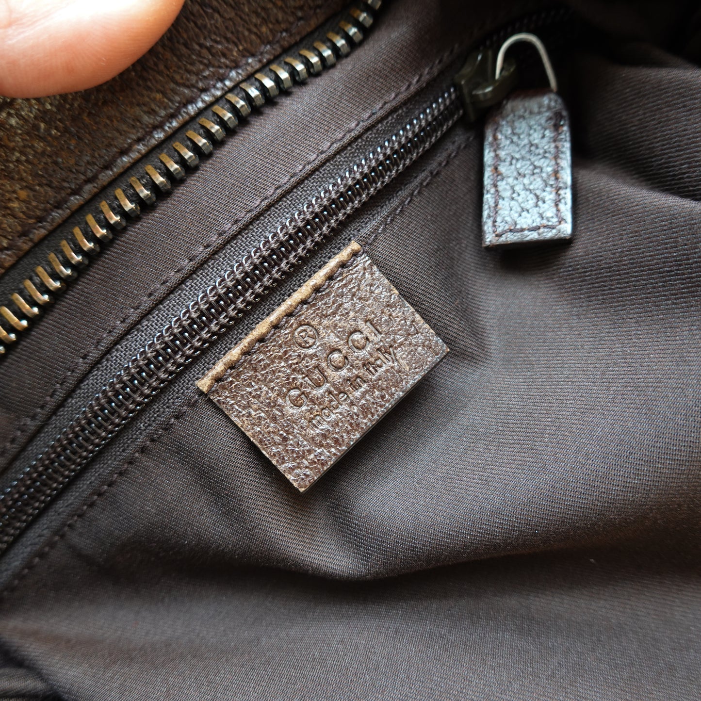 Gucci Monogram Canvas Shoulder Bag