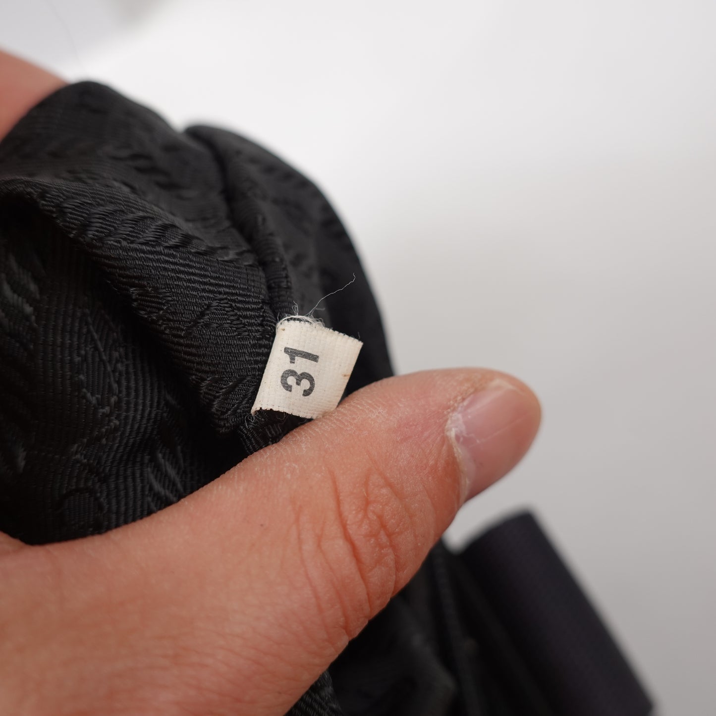 Prada Front Triangle Nylon Tote Bag