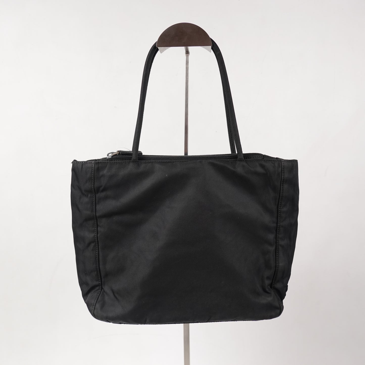 Prada Side Triangle Nylon Tote Bag