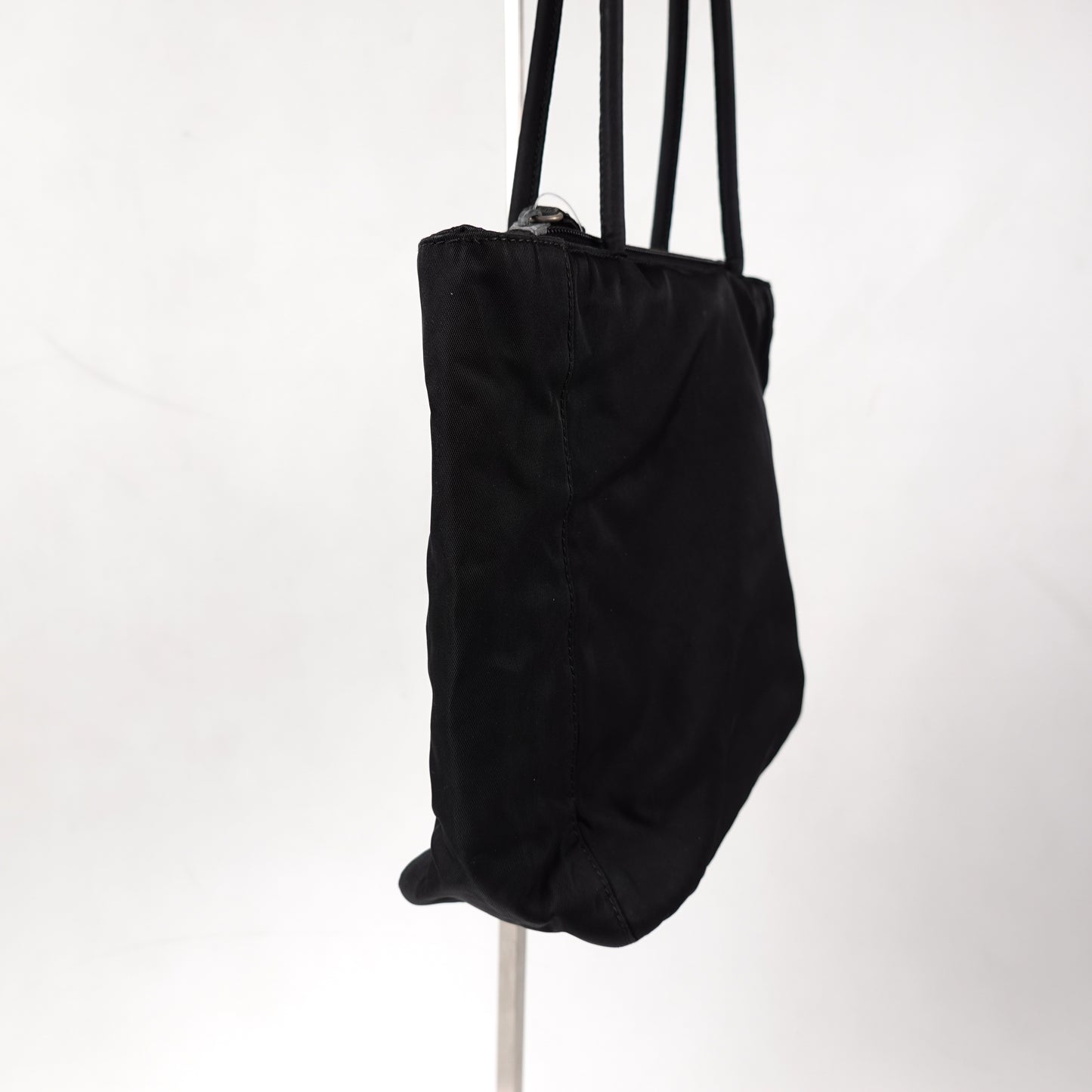 Prada Side Triangle Nylon Tote Bag