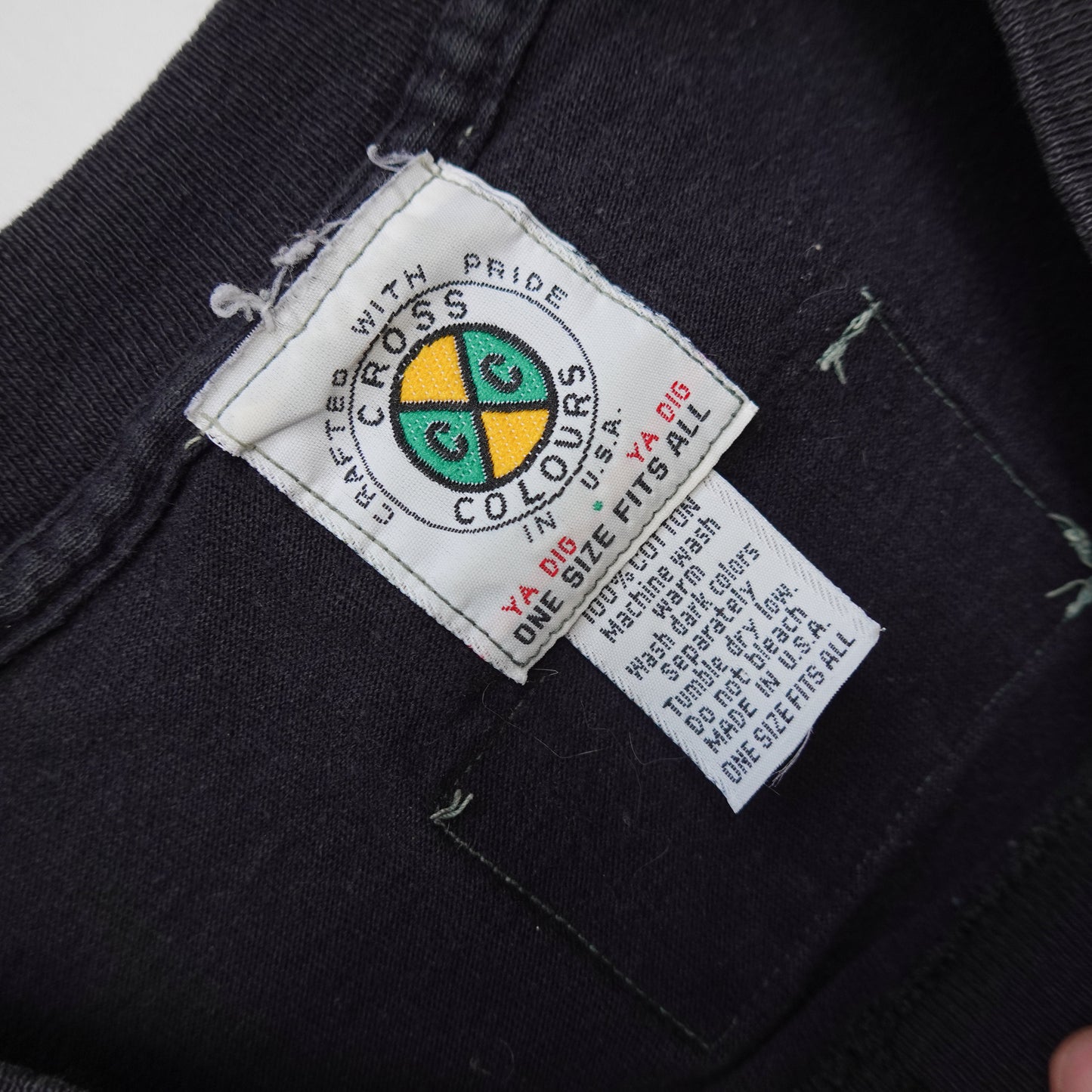 1990s Cross Colours Gang Violence Tee - Size XL