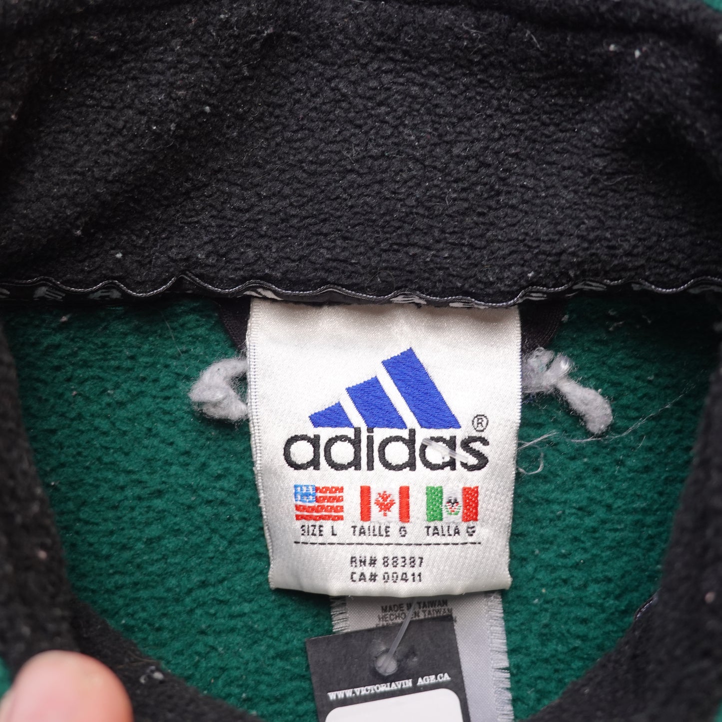 Vintage Adidas Zip Up Fleece - Size XL