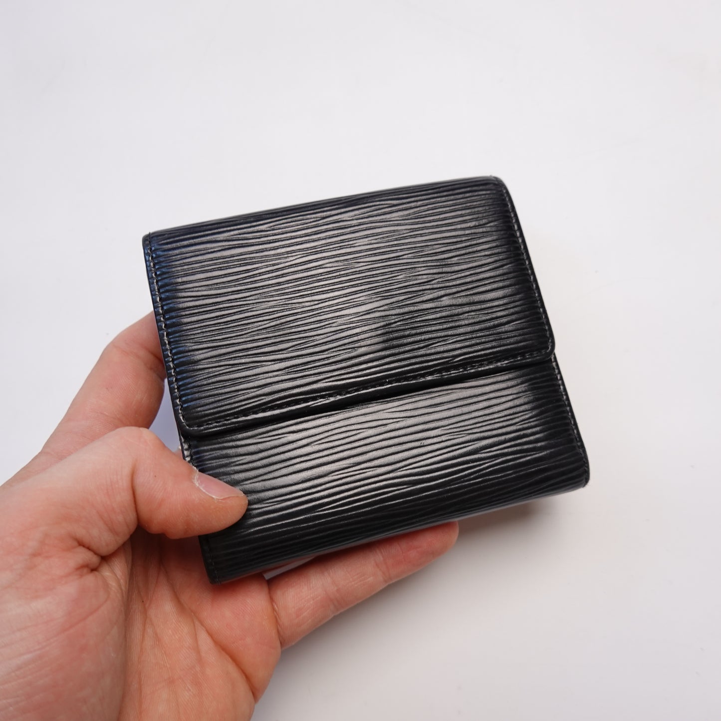 Louis Vuitton Black Epi Tri-Fold Wallet