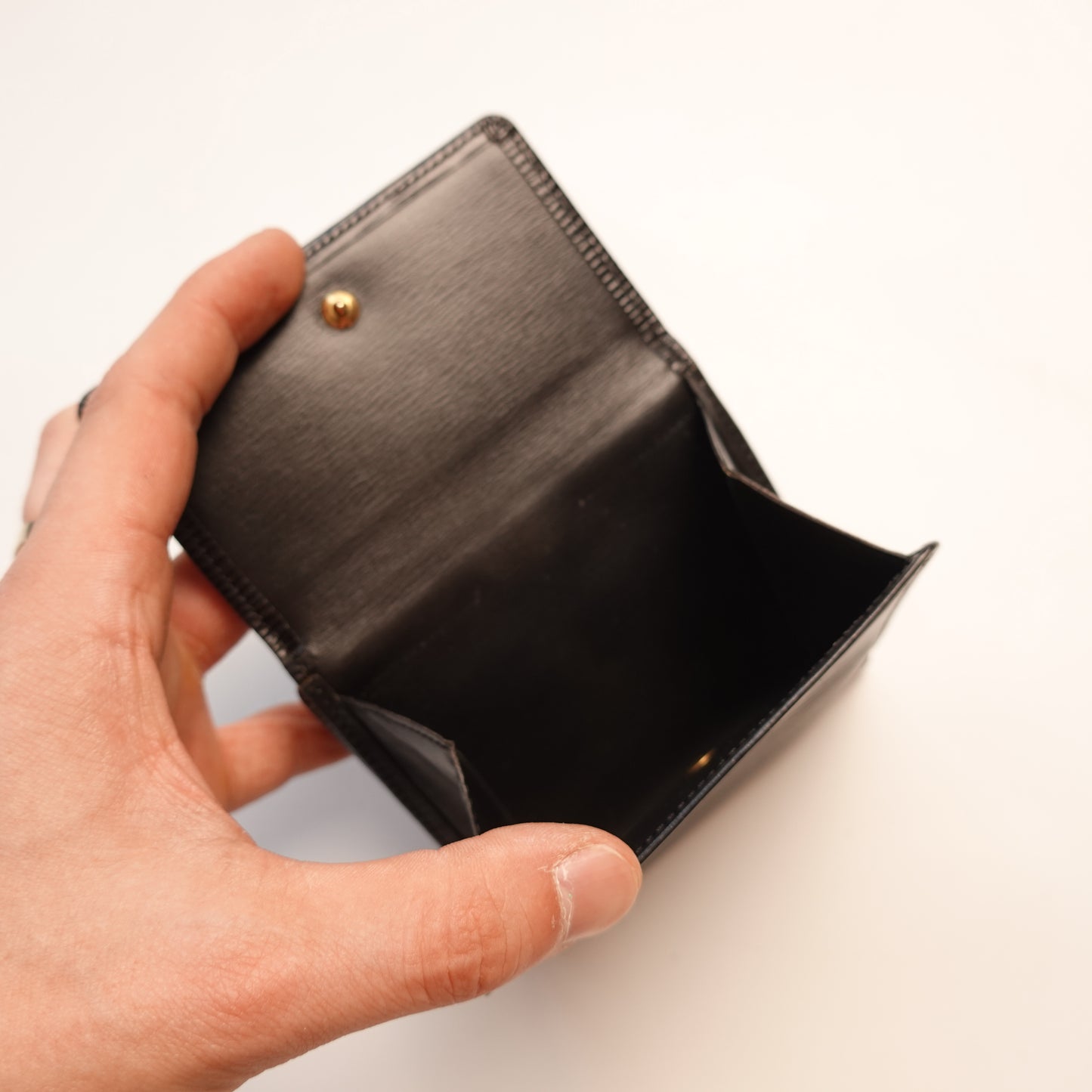 Louis Vuitton Black Epi Tri-Fold Wallet