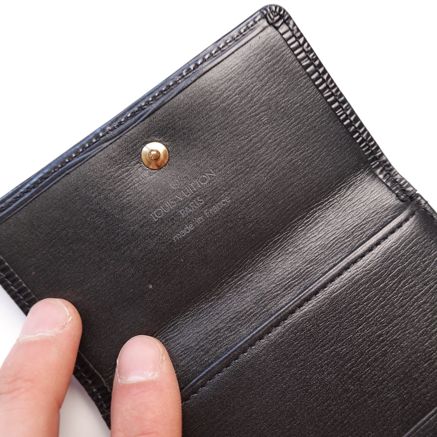 Louis Vuitton Black Epi Tri-Fold Wallet