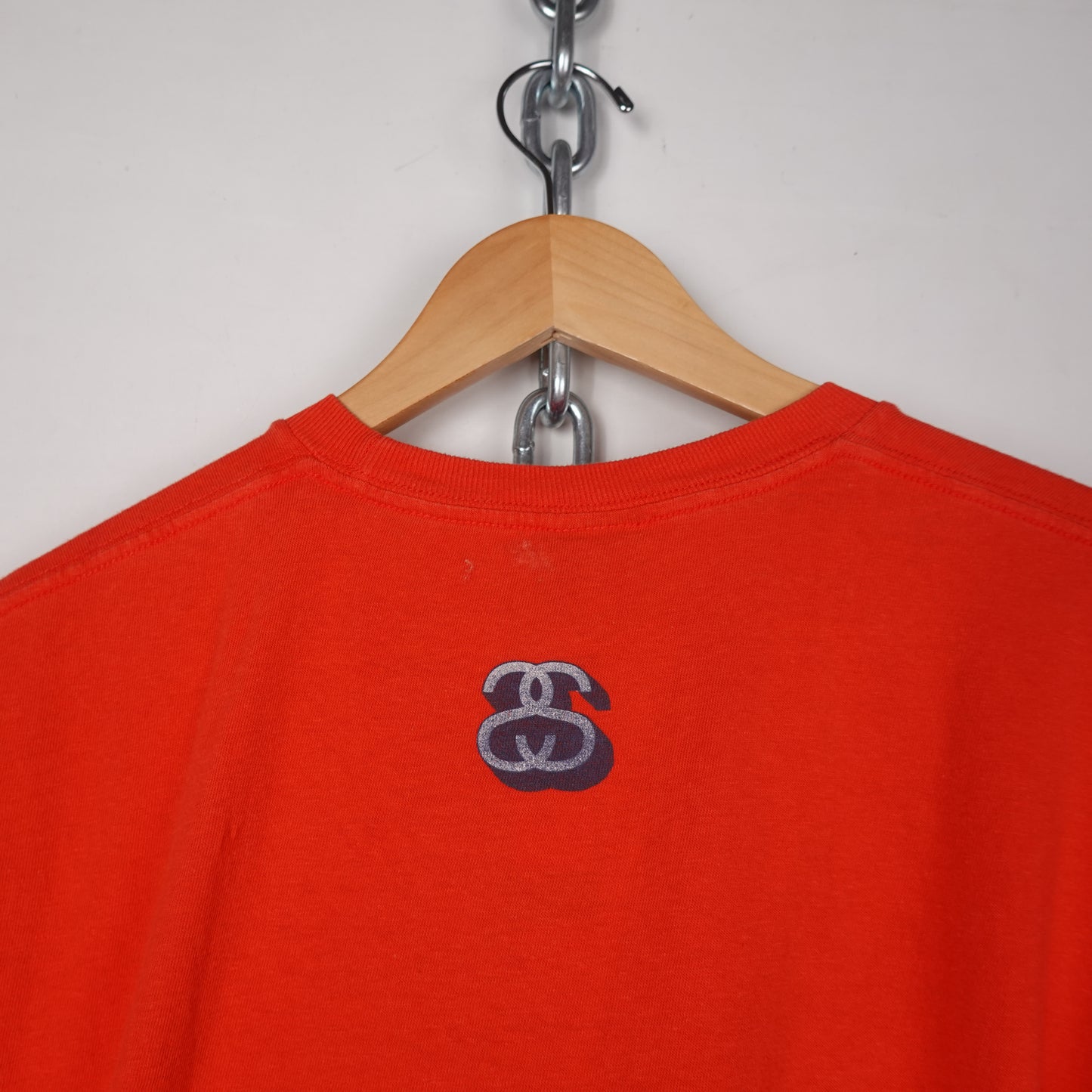 Y2K Stussy Orange Tee - Size XL