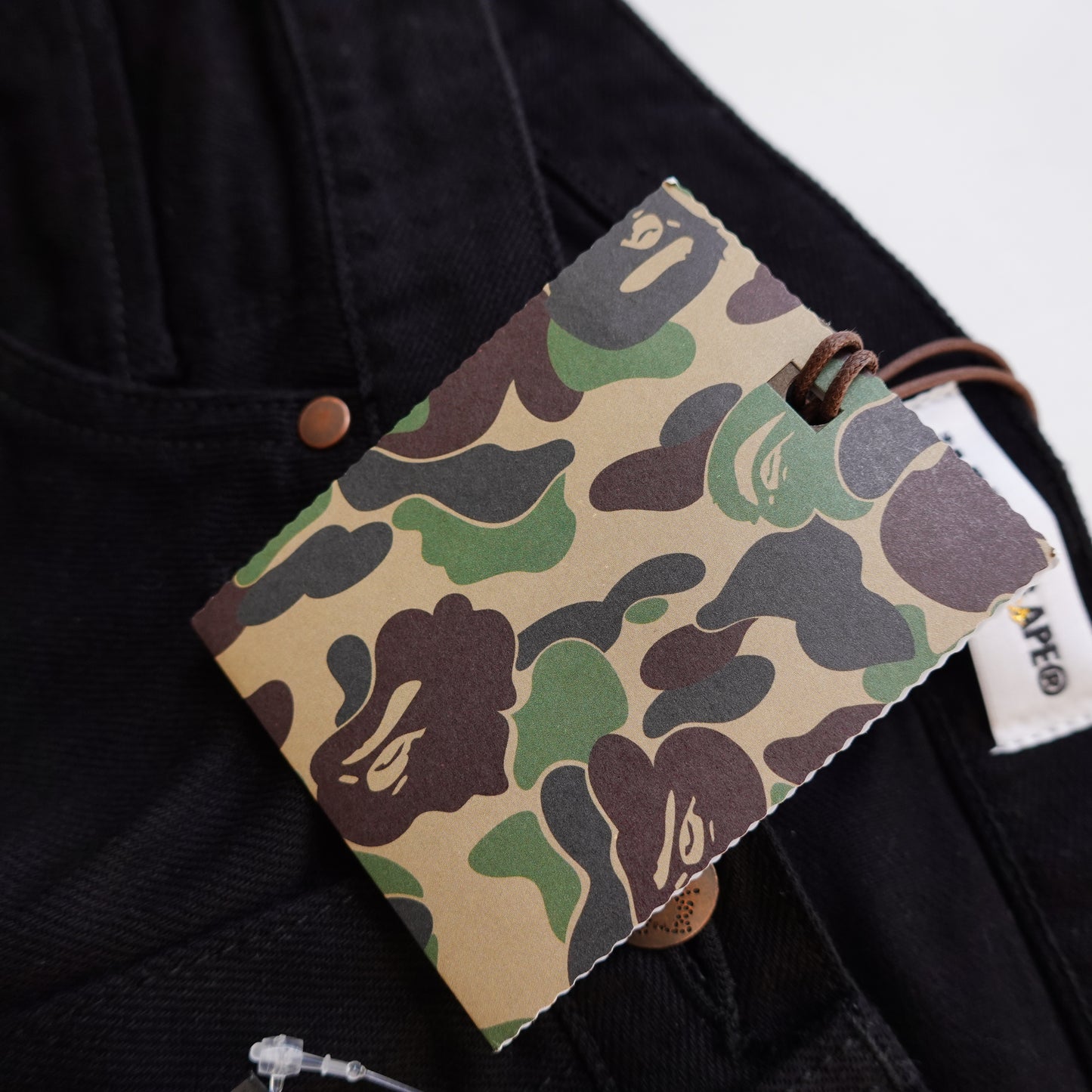 Bape Rope Logo Black Denim - Size S