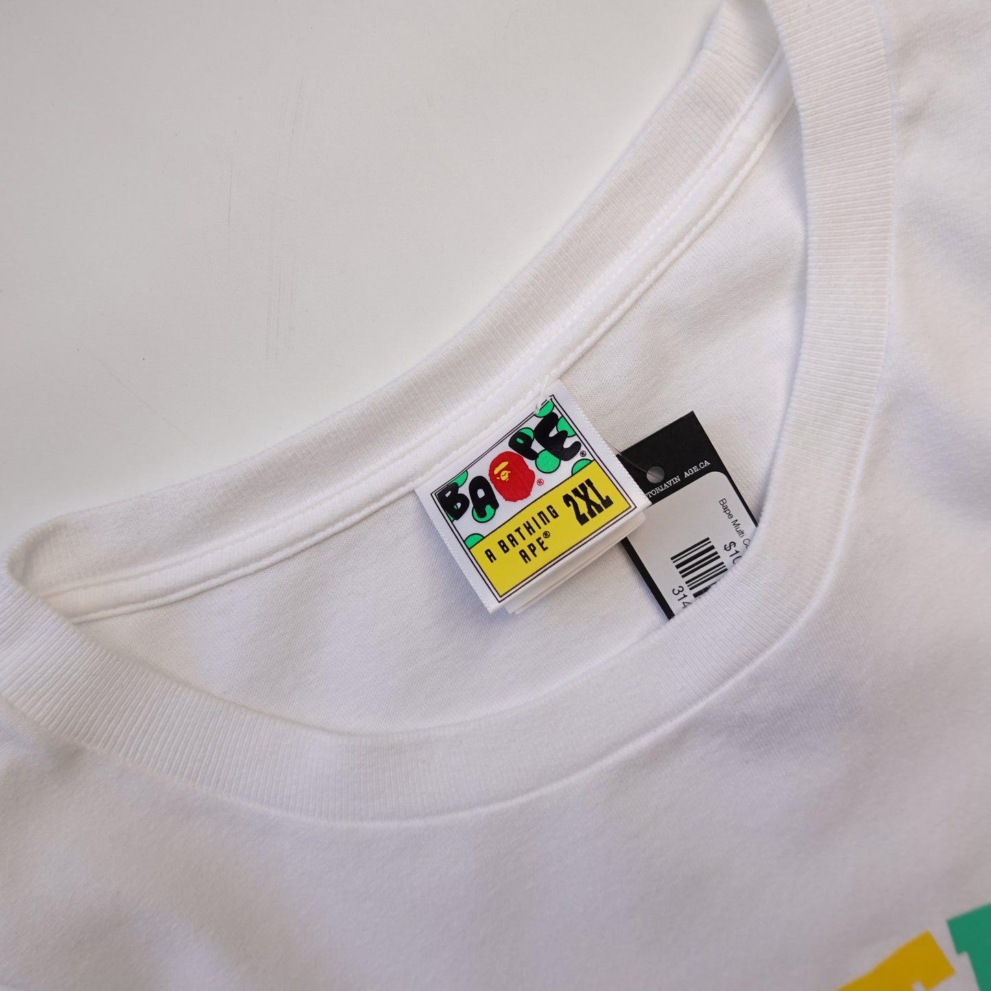 Bape Multi Colour Collegiate Tee - Size XXL