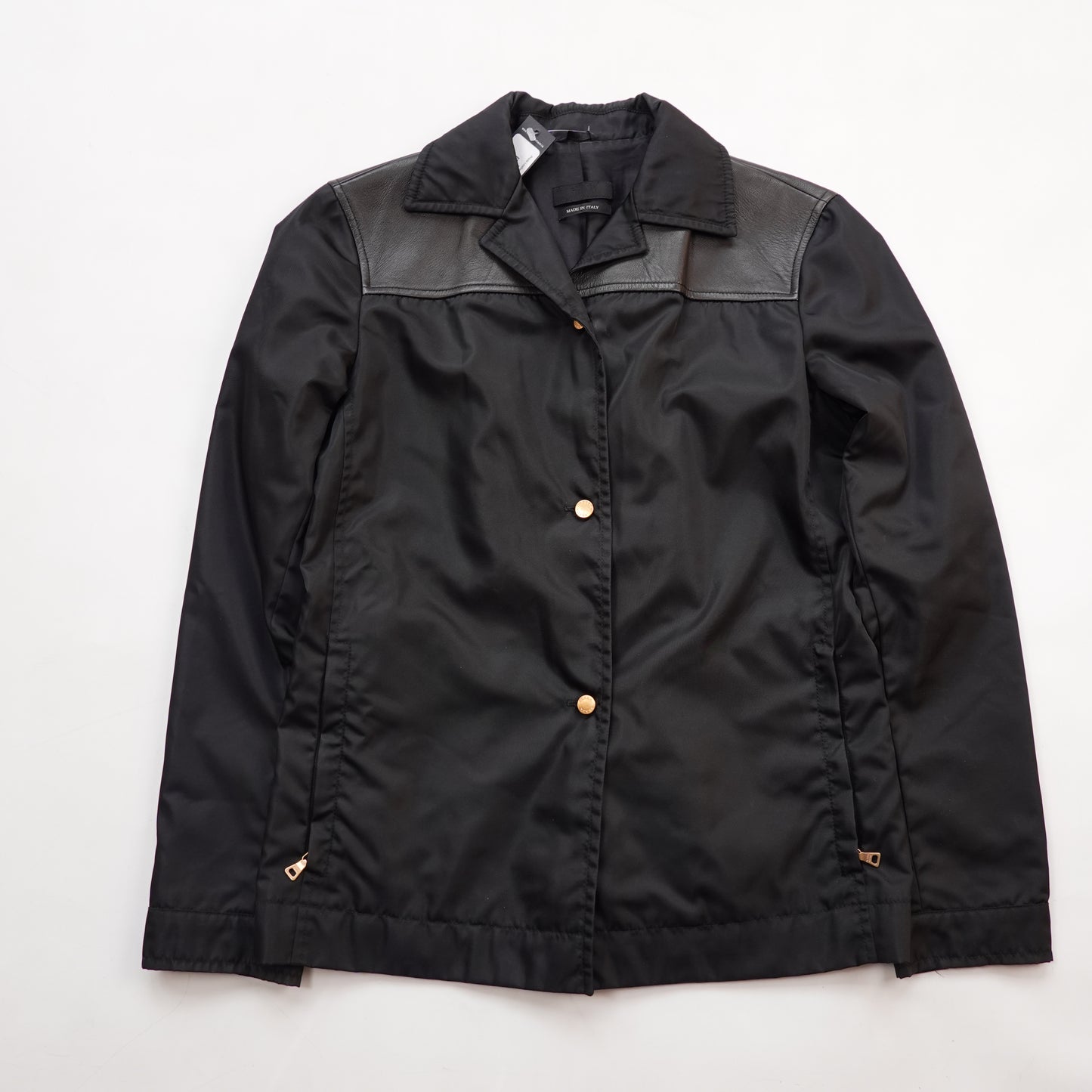 Prada Leather/Nylon Jacket - Size 38