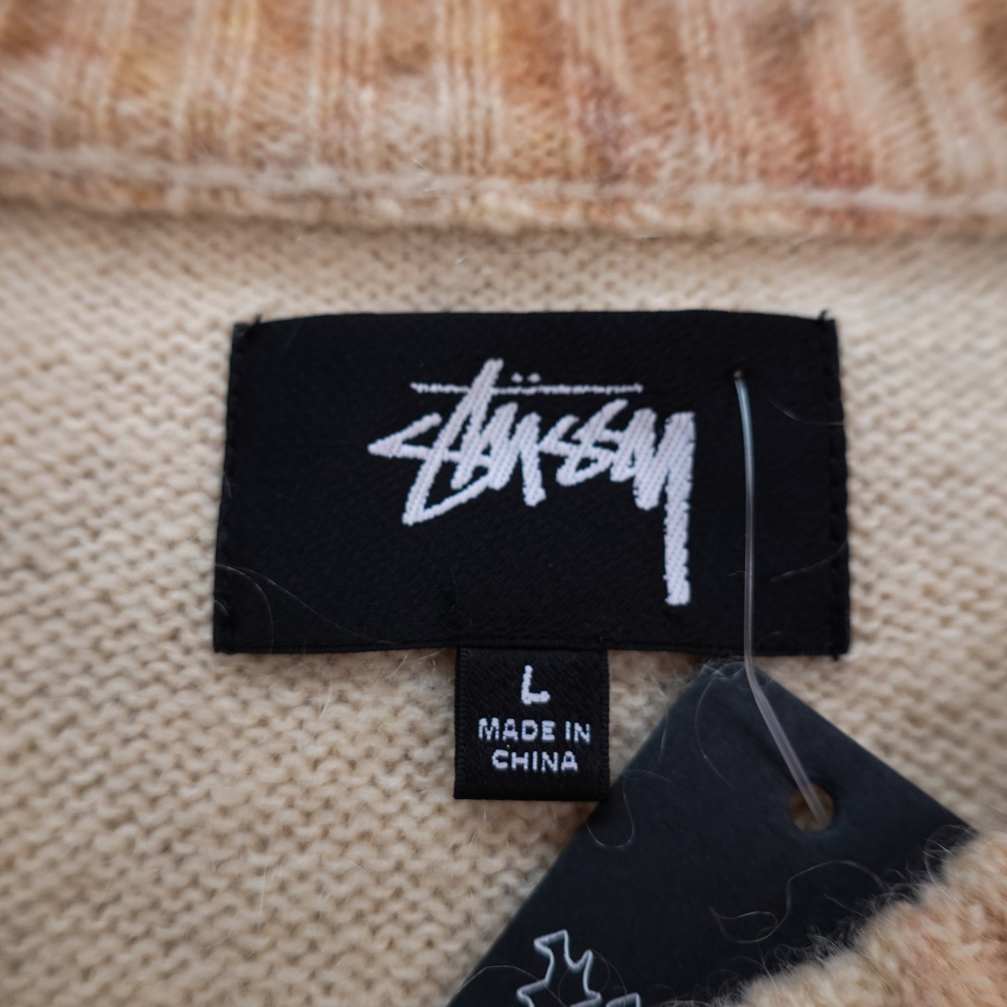 Stussy Wings Print Knit Sweater - Size L