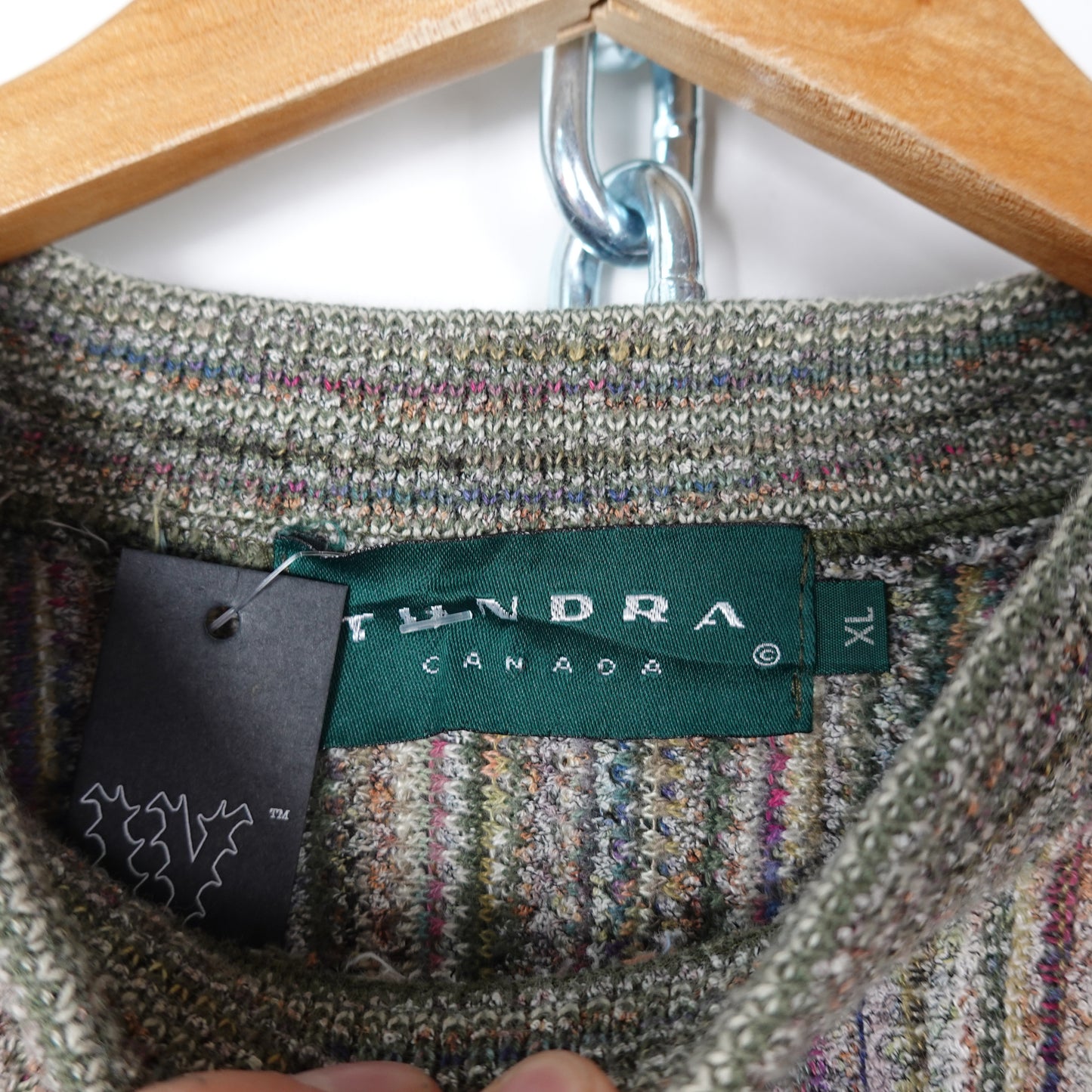 Vintage Tundra 3D Knit Sweater - Size L