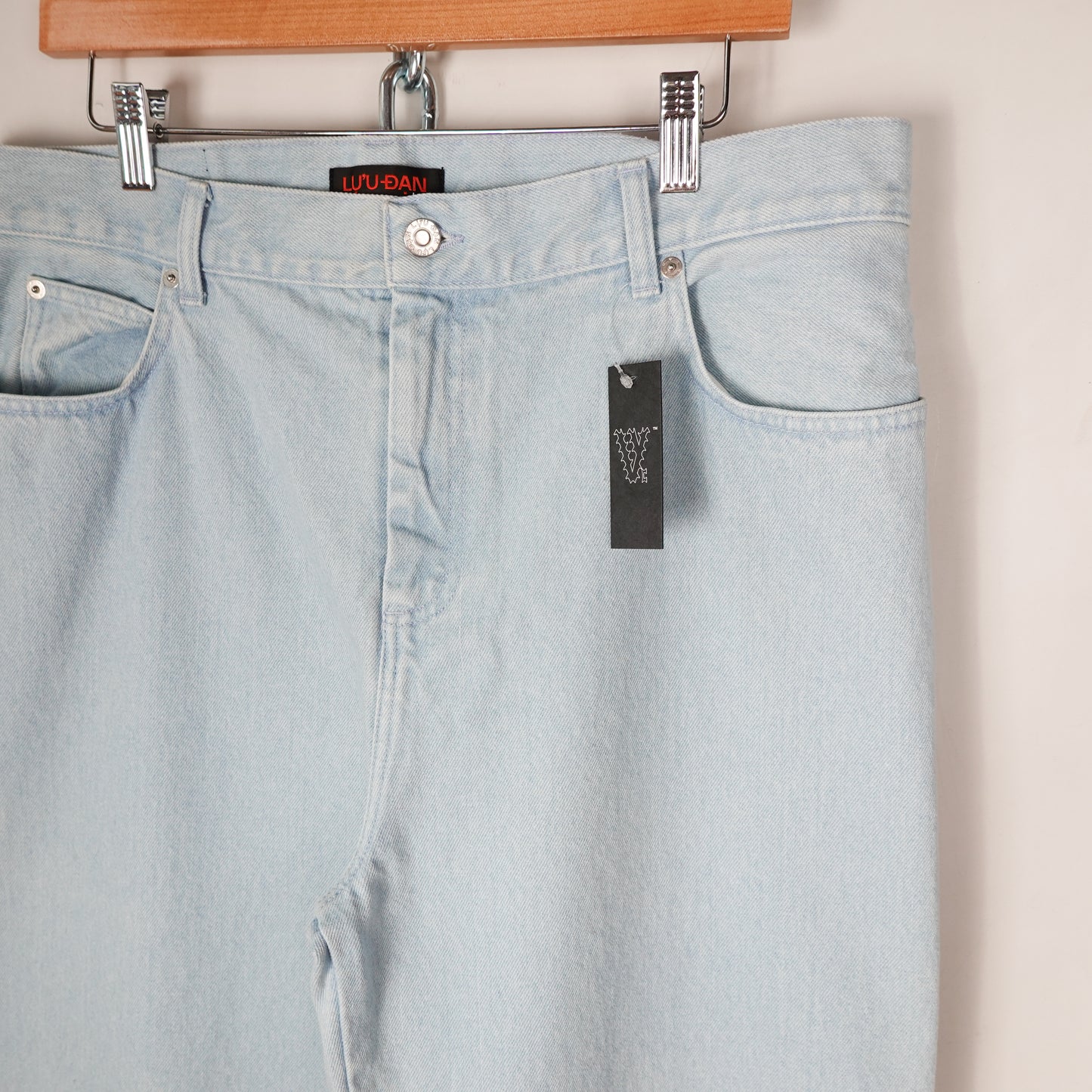 Lu'u Dan Baggy Light Wash Denim - Size 35