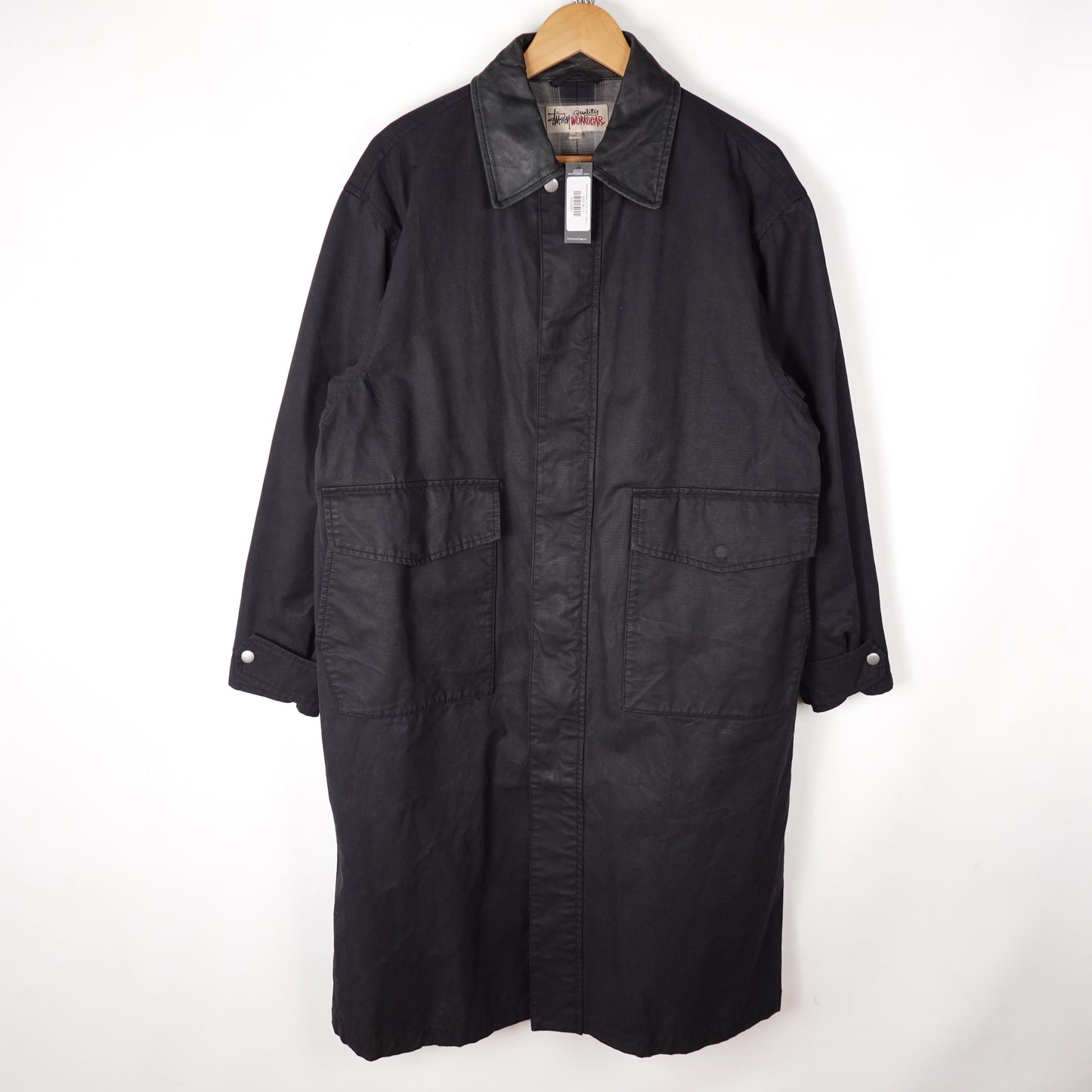 Stussy Waxed Trench Coat - Size S