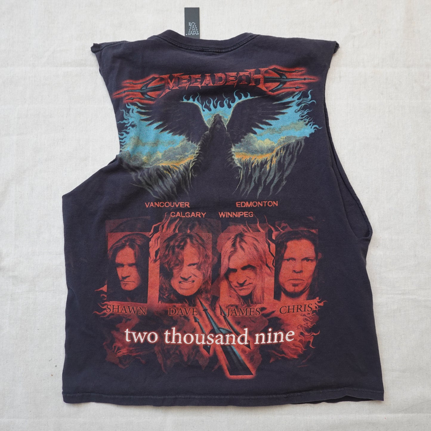 2009 Megadeath Cut-Off Tee - Size XL