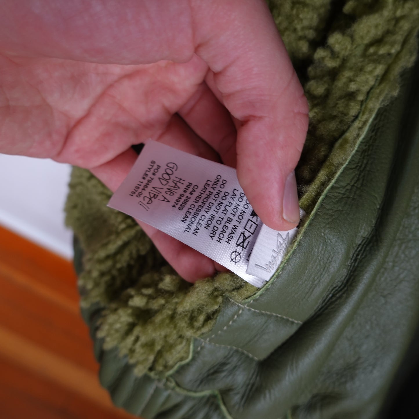 Stussy Workwear Shearling Green Hooded Jacket - Size S