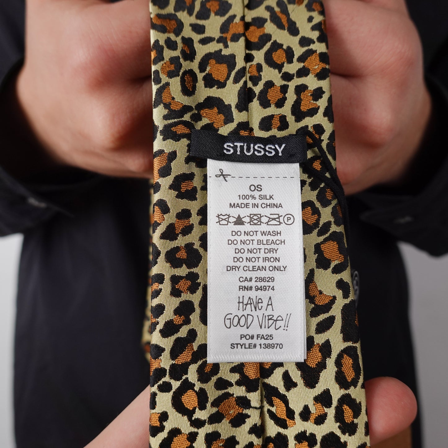 Stussy Jacquard Leopard Tie