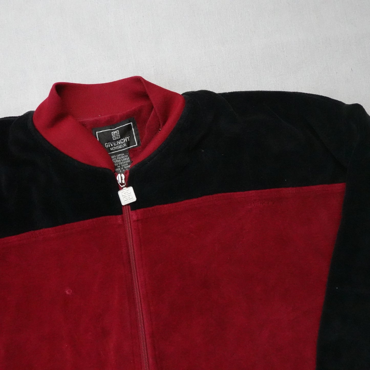 Vintage Givenchy Velour Zip Up - Size XL