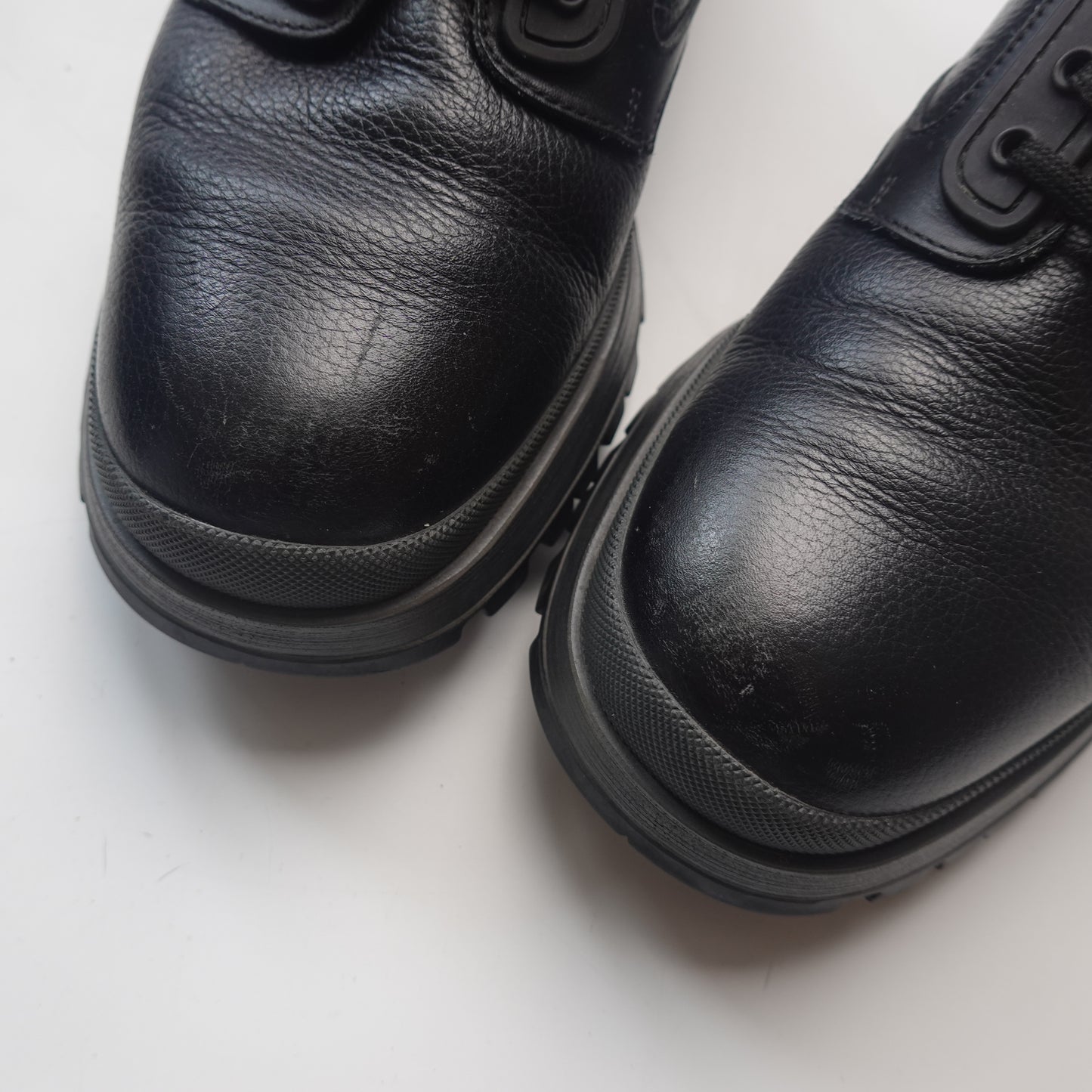 Prada Brixxen Black Leather Boots - Size 10