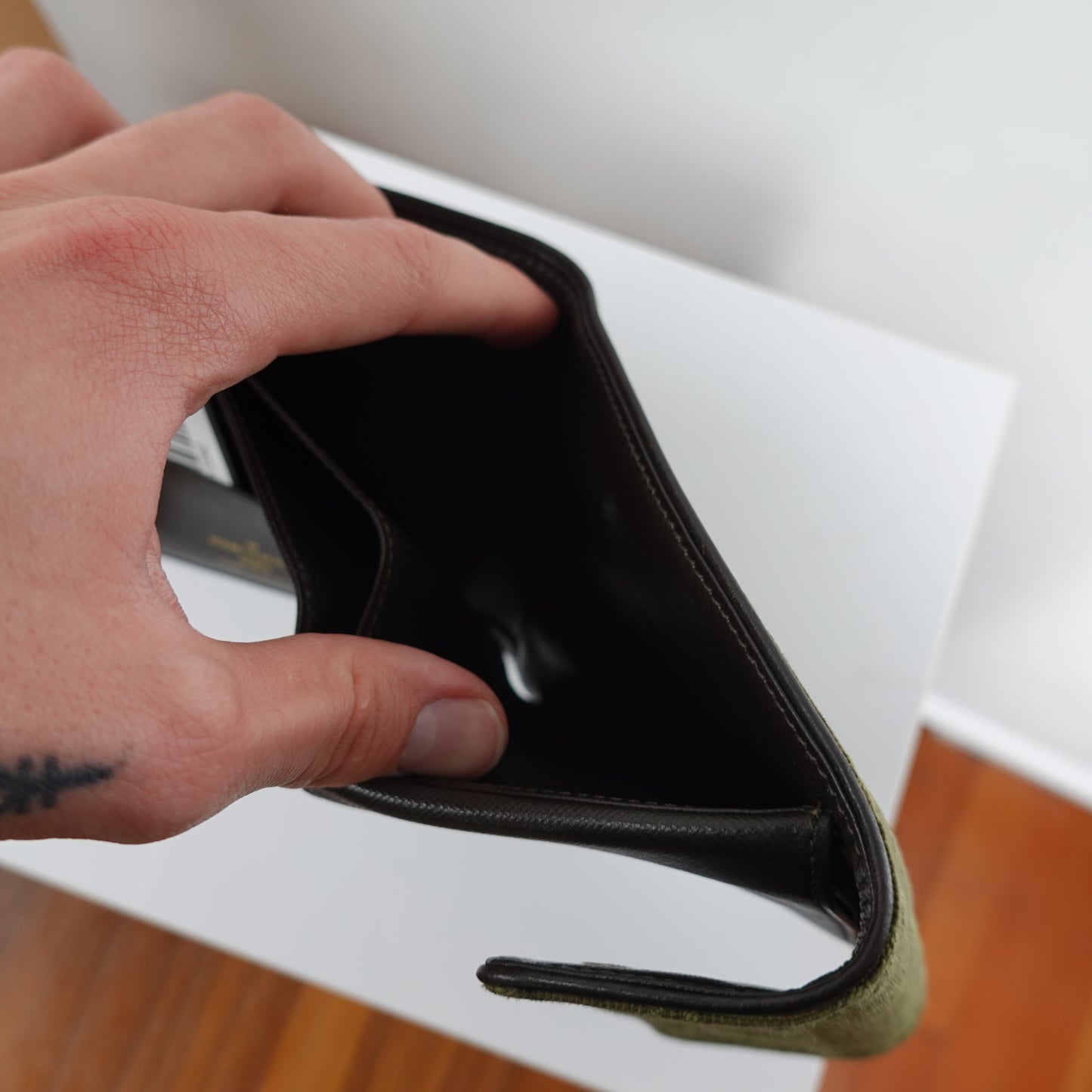 2004 Louis Vuitton Green Mini Lin Wallet