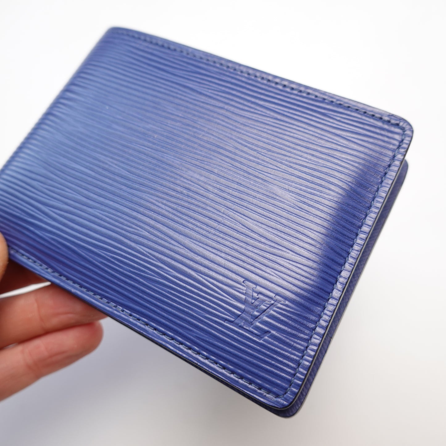 Louis Vuitton Epi Leather Bi-fold Wallet BLUE