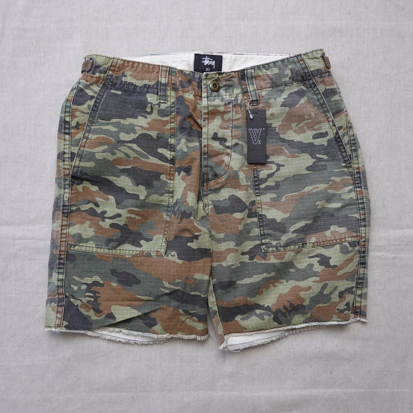 Stussy Camo Cutoff Shorts - Size 30