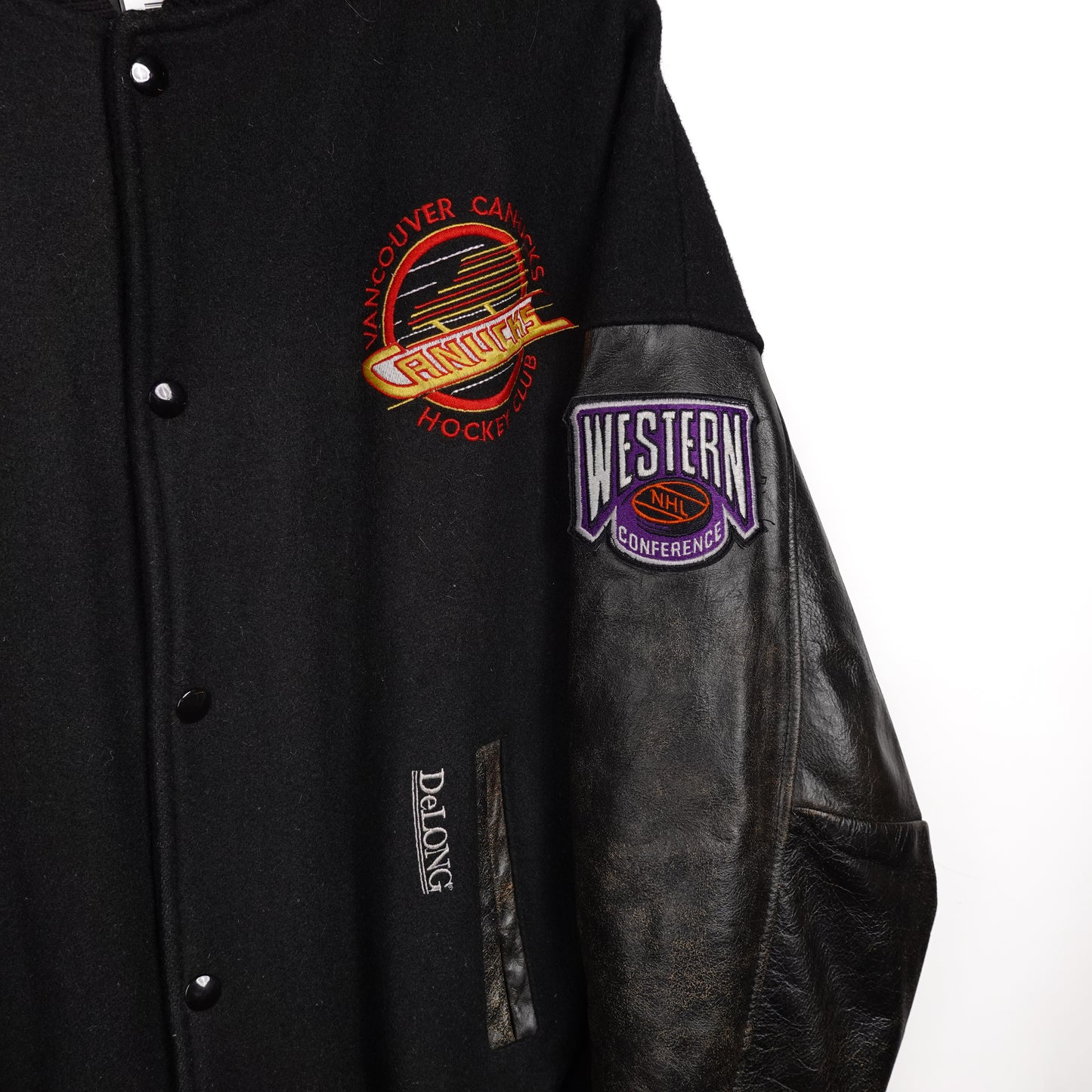 Vintage Canucks Varsity Jacket - Size L