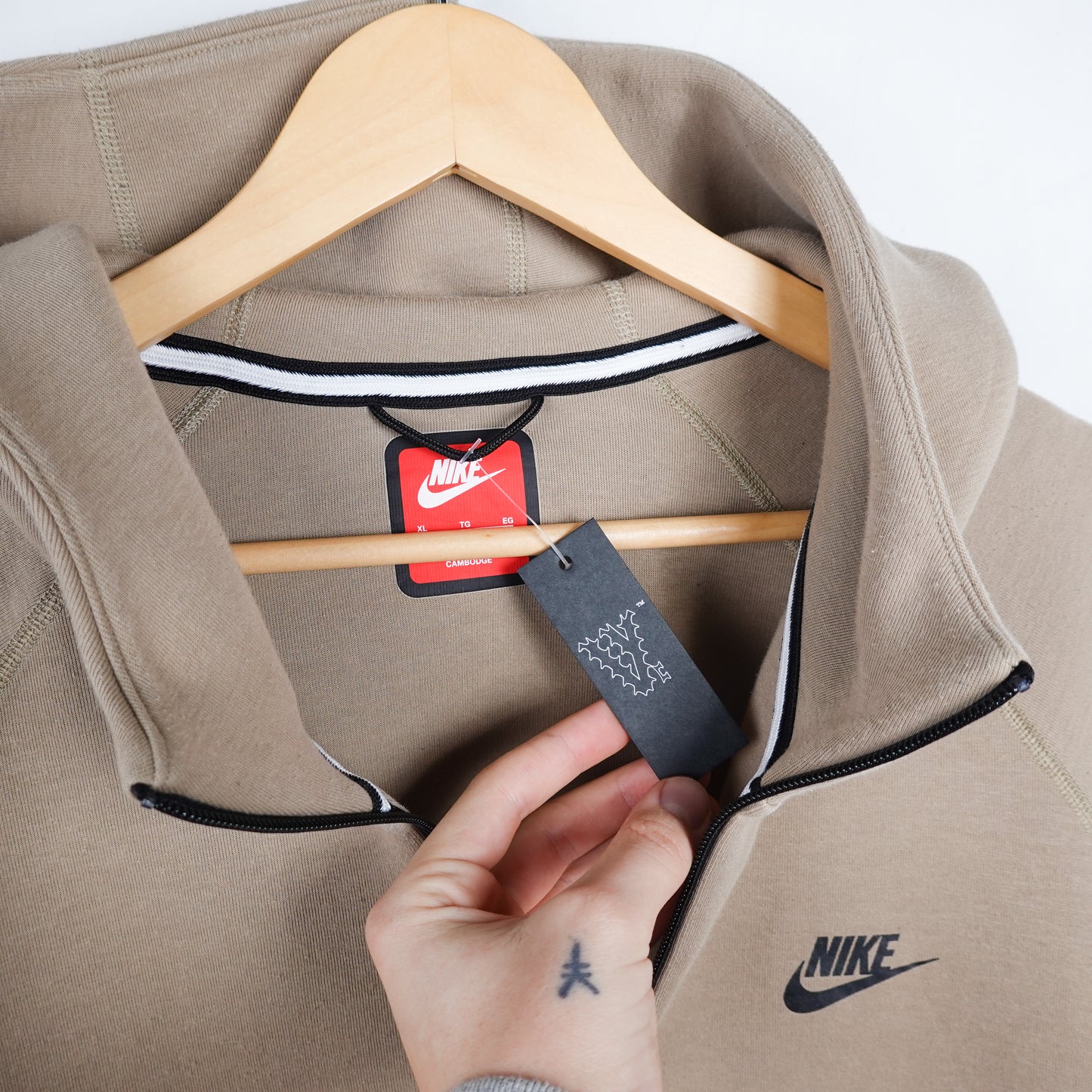 Nike Tech Brown Zip Up Hoodie - Size XL