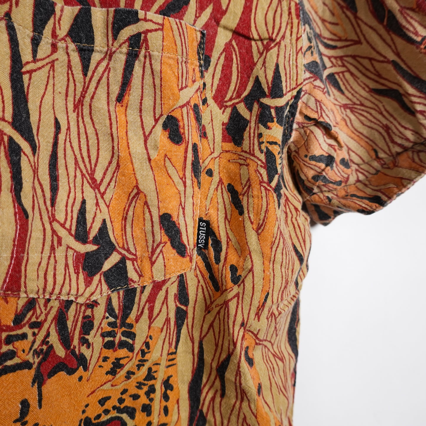 Vintage Stussy Flame Tiger BU - Size S