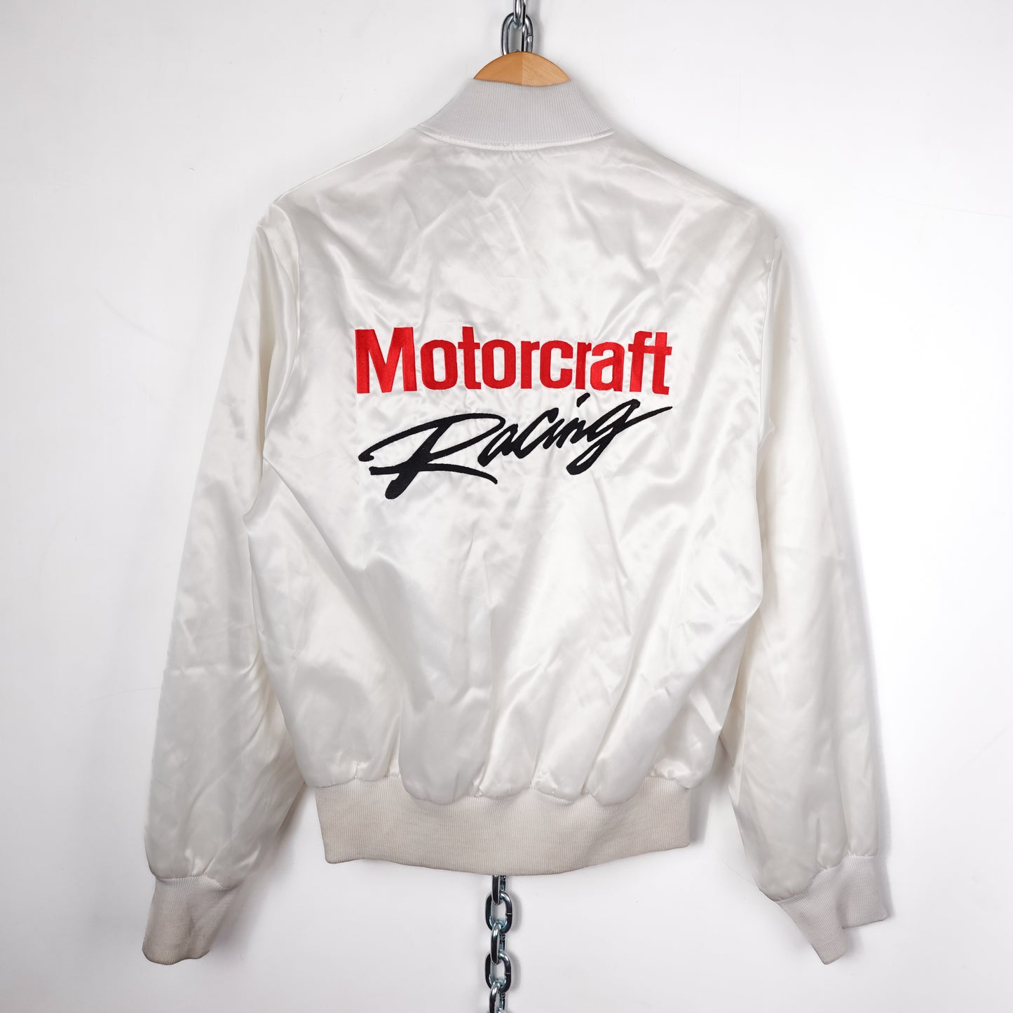 1980s Motorcraft Racing Satin Jacket - Size M