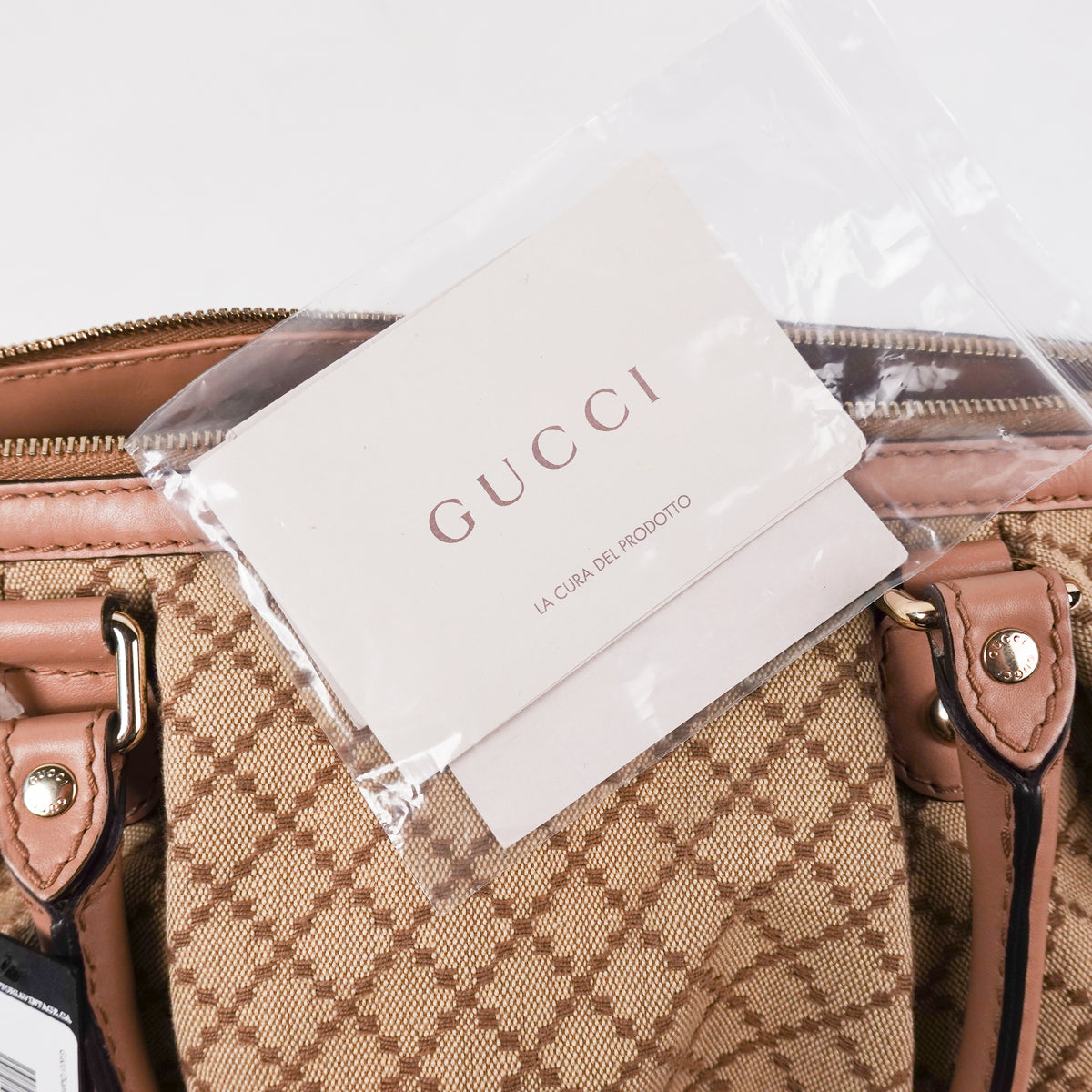 Gucci Diamante Sukey Top Handle Bag - Pink/Beige