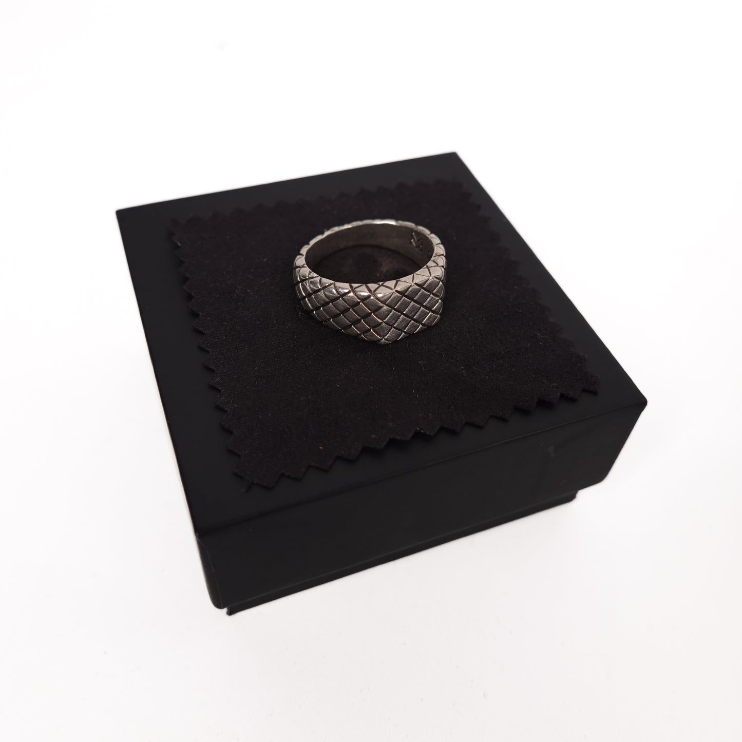 Maple Quilted Signet .925 Ring - Size 11