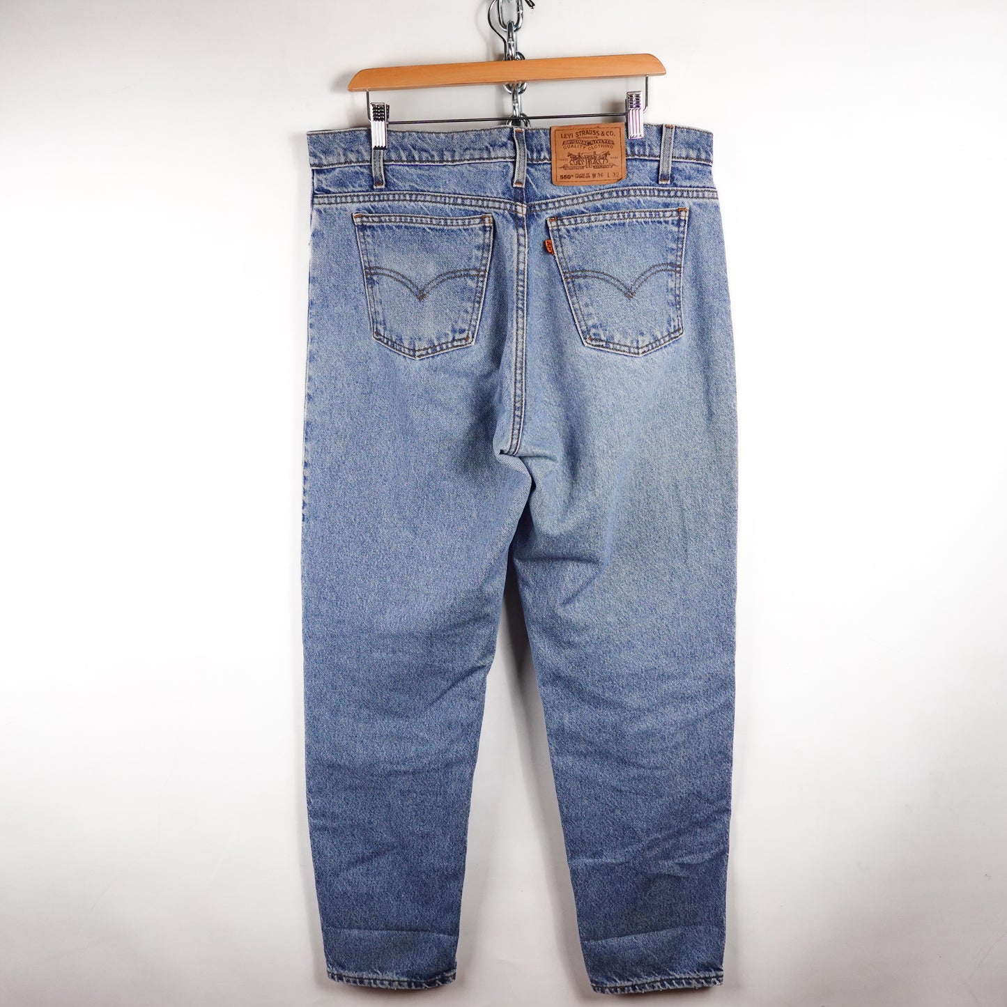 Levis 550 Orange Tab Jeans - Size 35