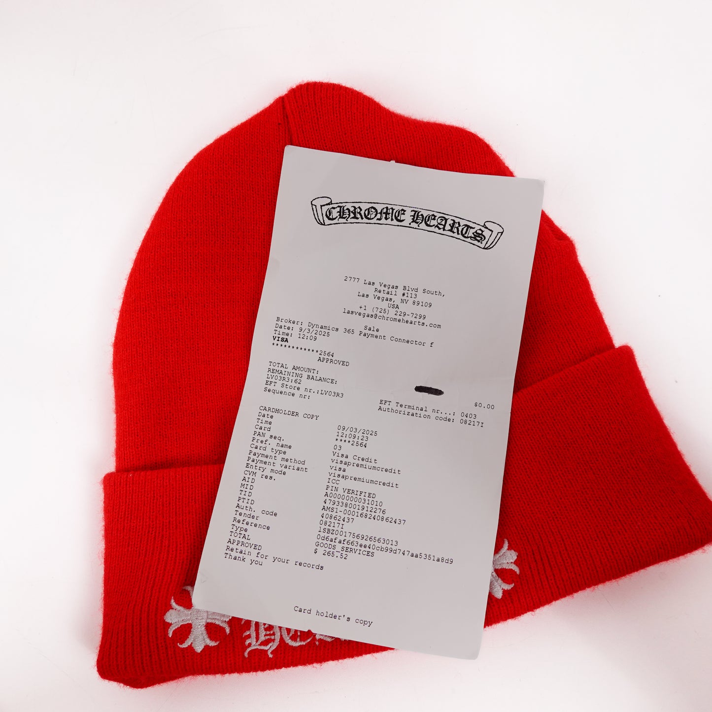 Chrome Hearts Red Beanie