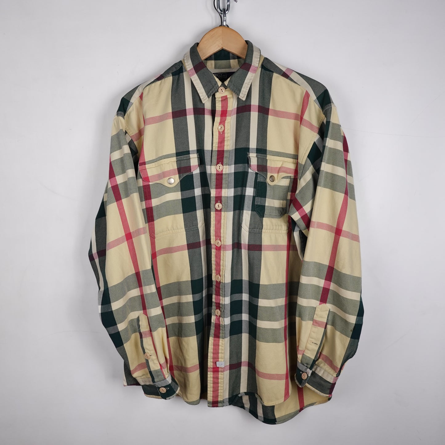 Polo RL Nova Check Heavy Button up - Size XL
