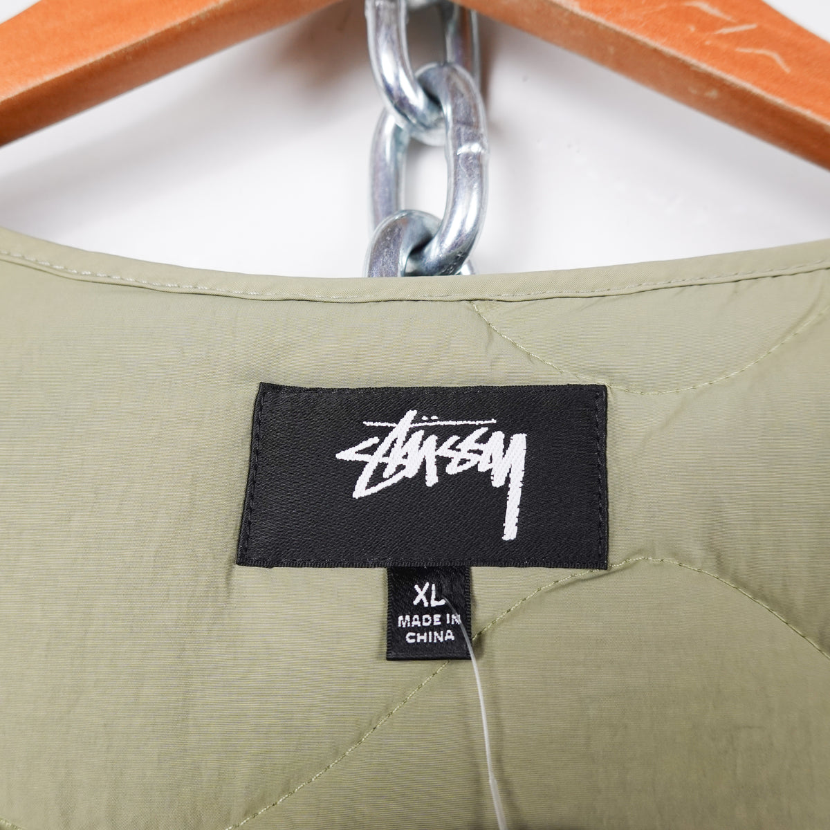 Stussy Green Recycled Nylon Vest - Size XL