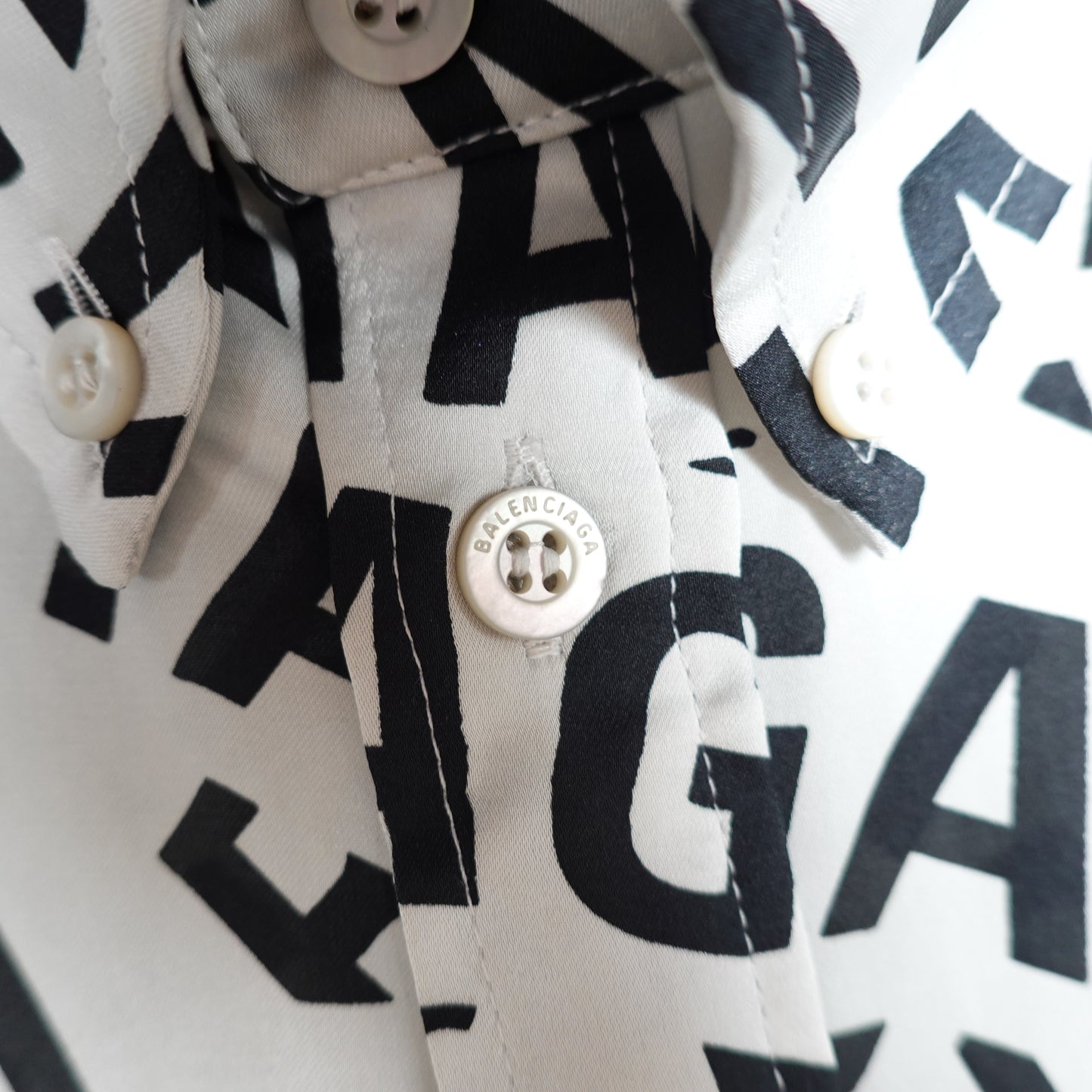 Balenciaga AOP Button Up - Size 37