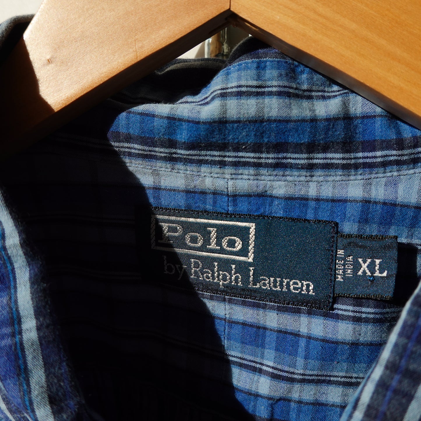 Polo RL Blue Plaid Button up - Size XL