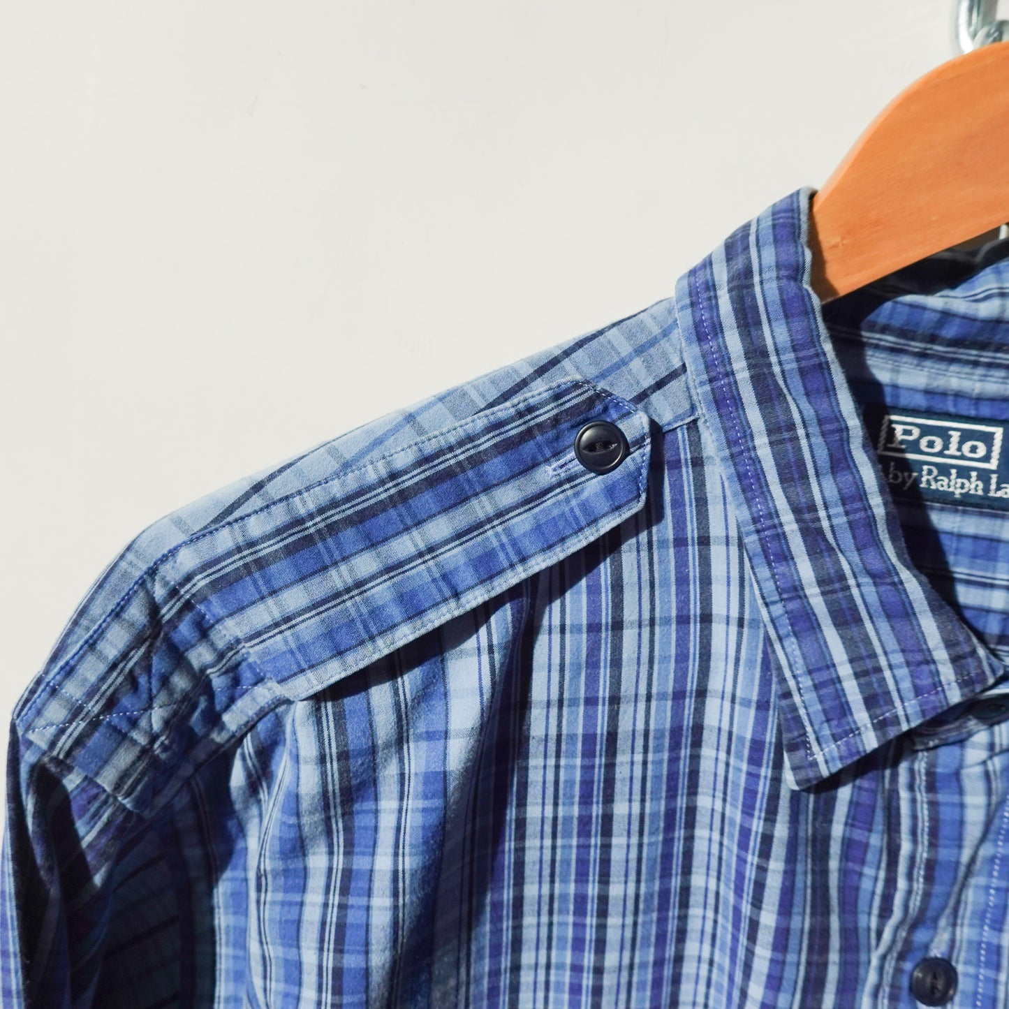 Polo RL Blue Plaid Button up - Size XL