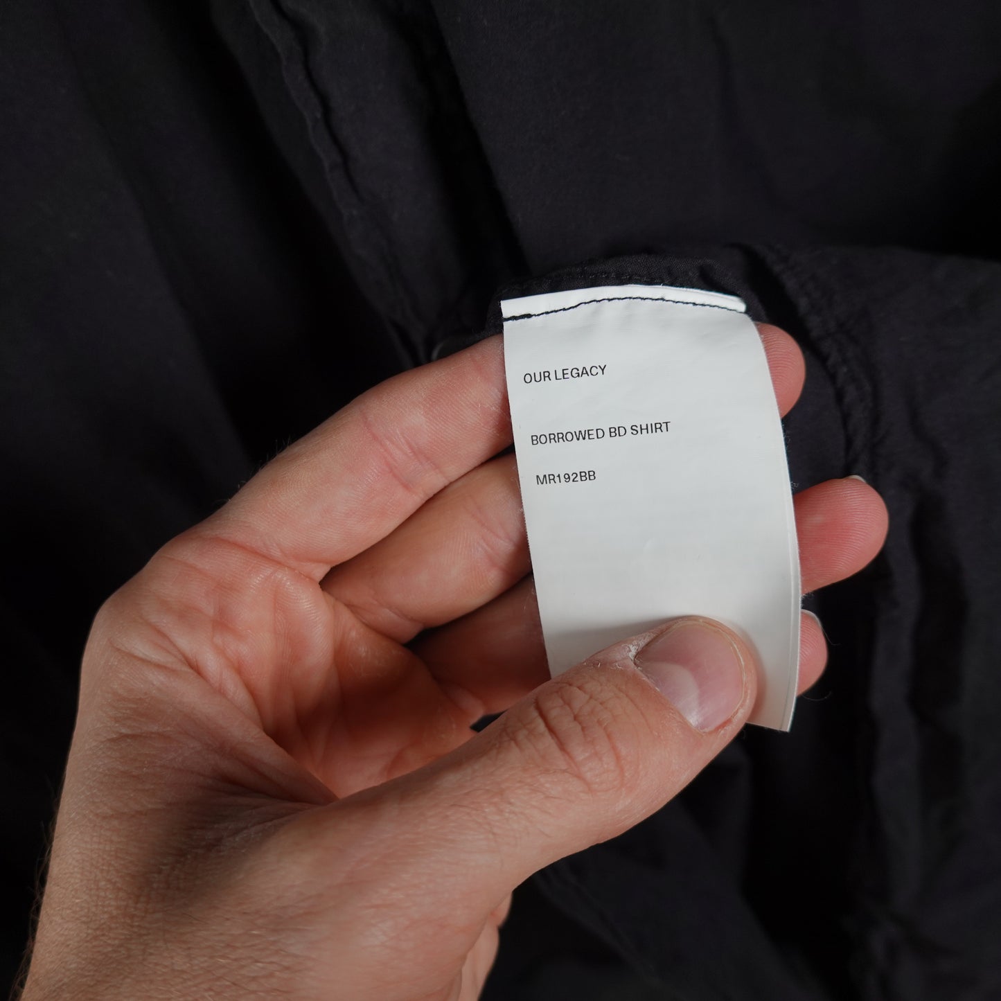 Our Legacy Borrowed Black Button Up - Size 50