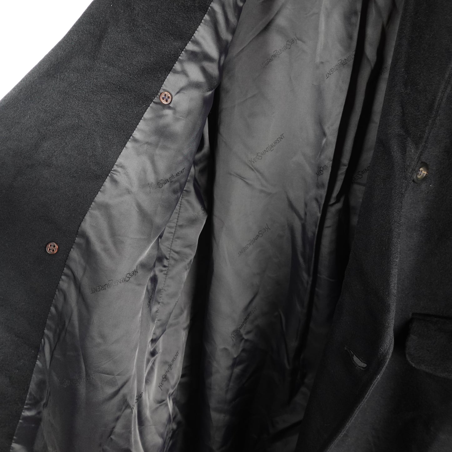 Vintage Yves Saint Laurent Wool Trench Coat - Size M