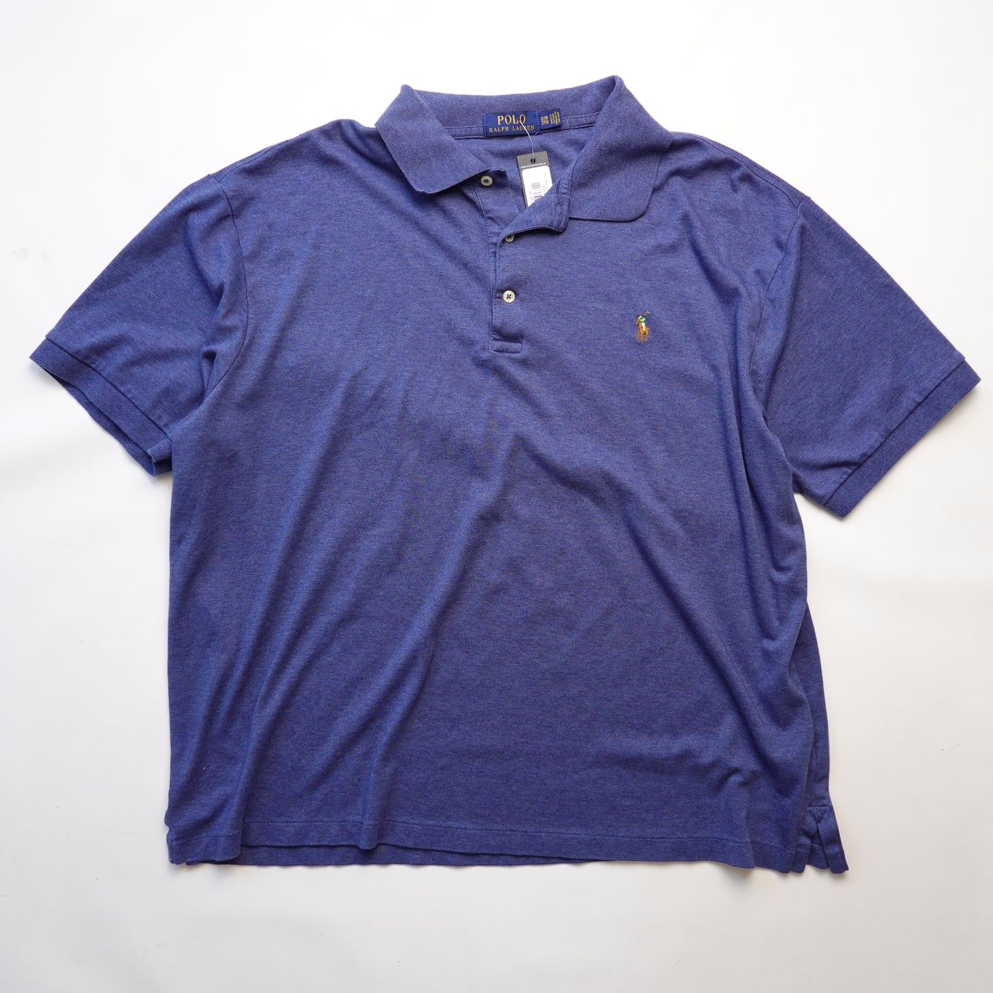 Polo RL Heather Blue Polo - Size XXL