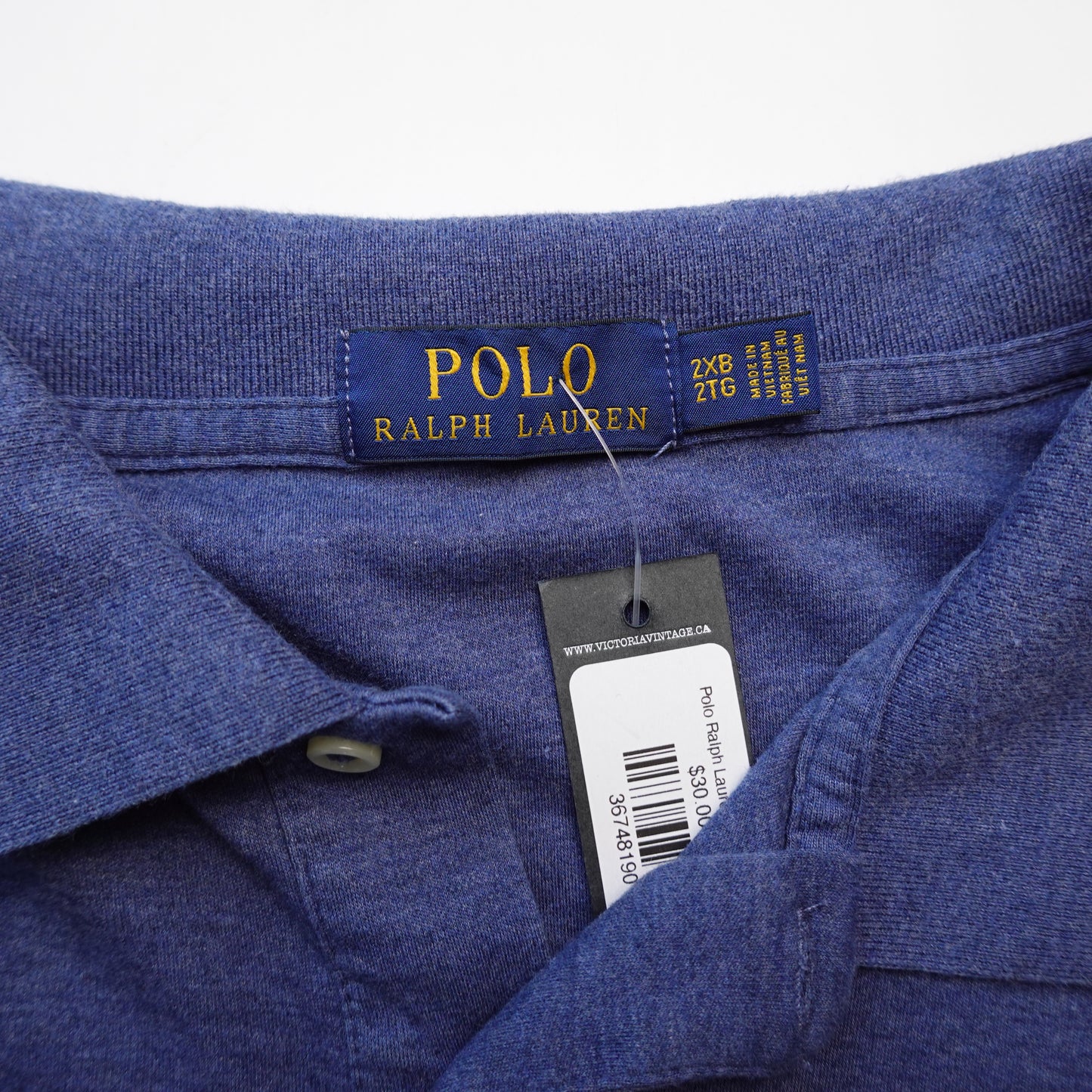 Polo RL Heather Blue Polo - Size XXL