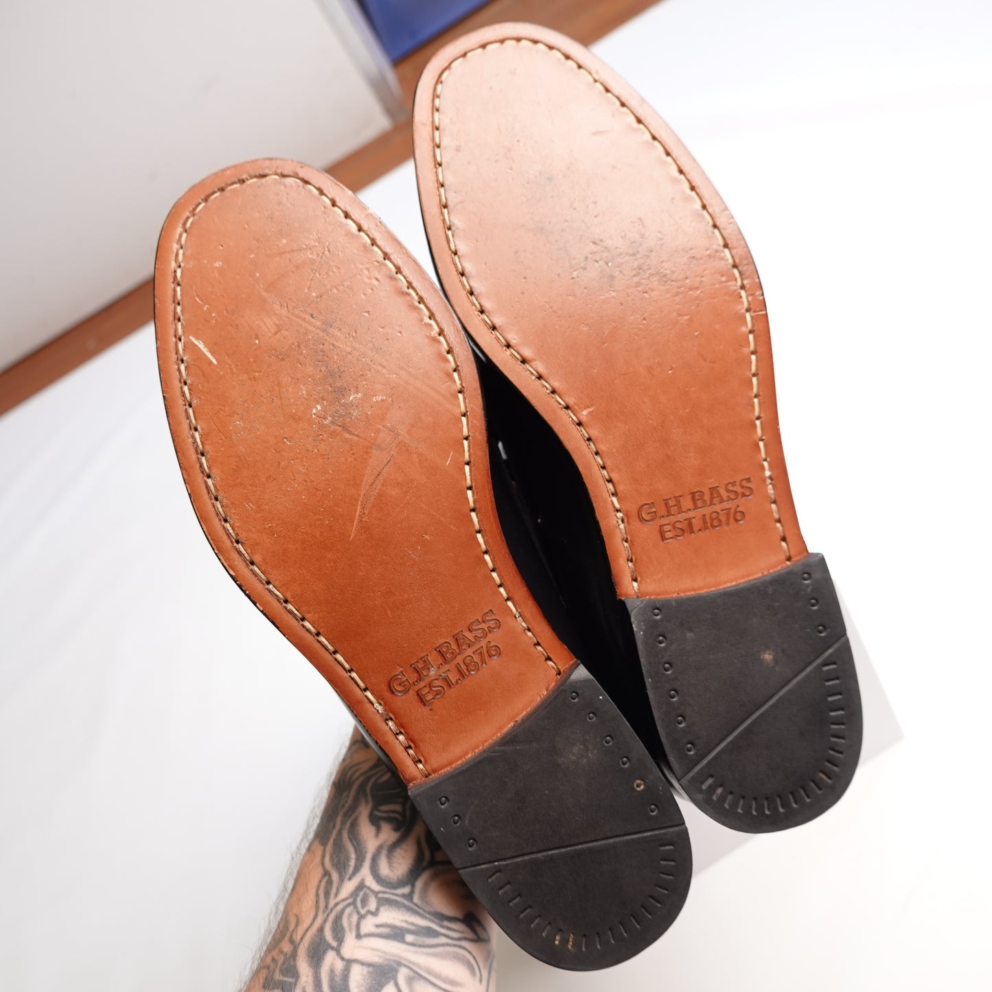 G.H.Bass Weekjuns Leather Loafers - Size 8