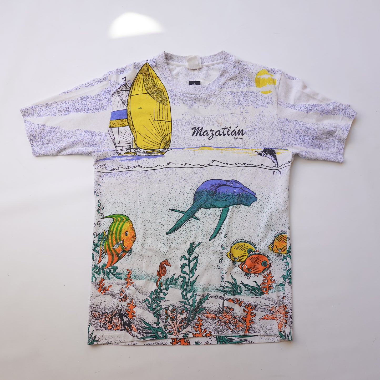 1990s Mexico Ocean AOP Tee - Size M