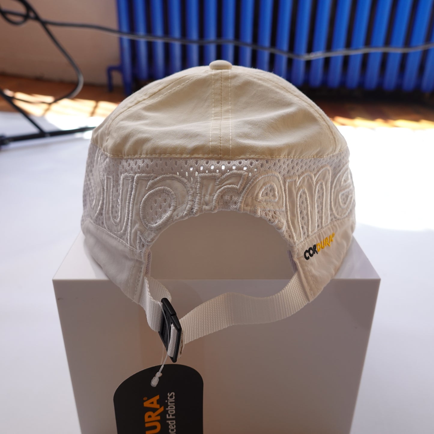 SS25 Supreme Cordura White 6 Pannel Hat