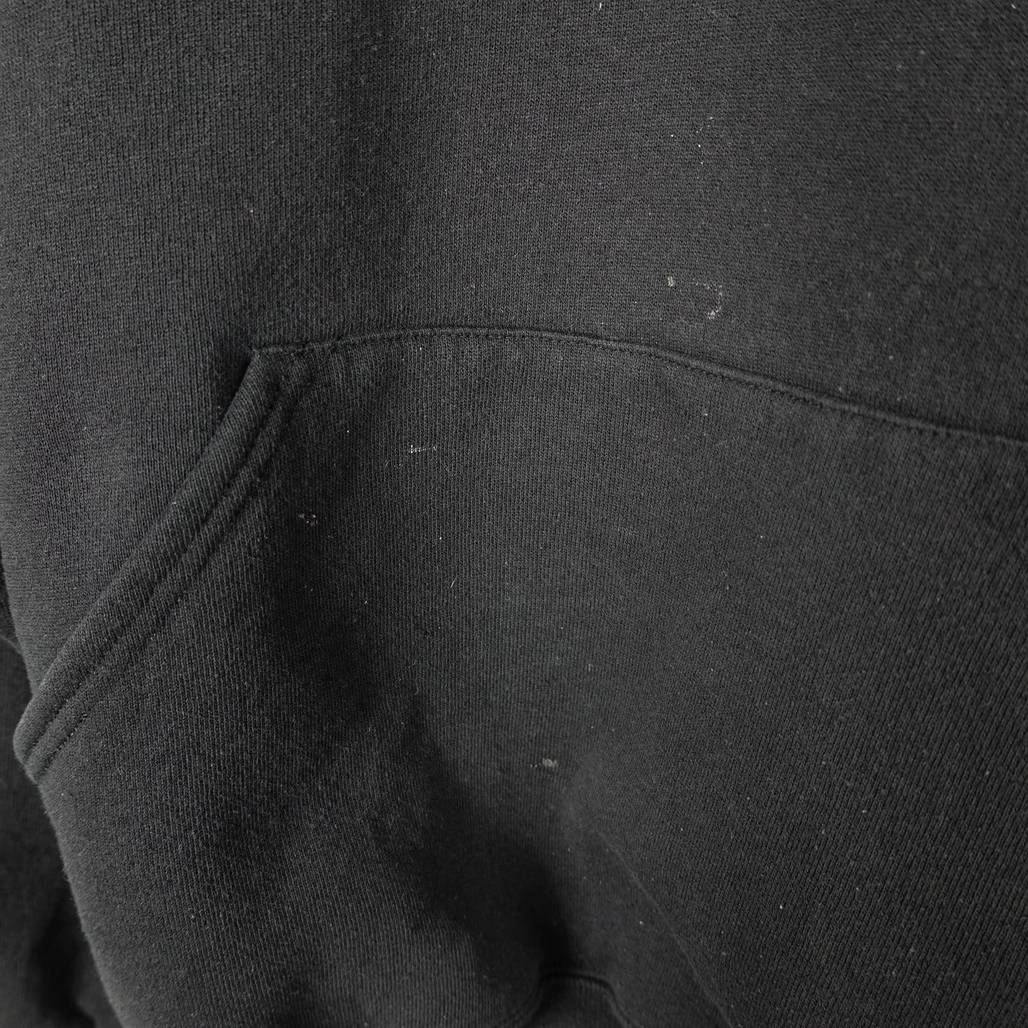 Vintage Russell Black Blank Hoodie - Size M