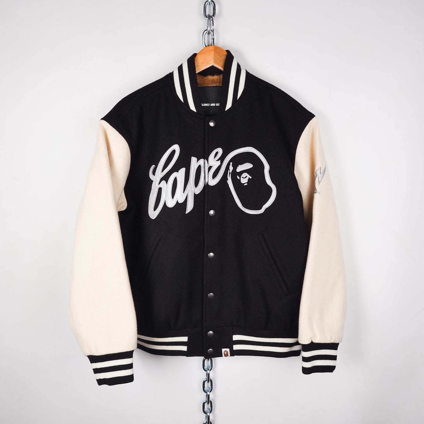 2006 Bape Wool Varsity Jacket - M