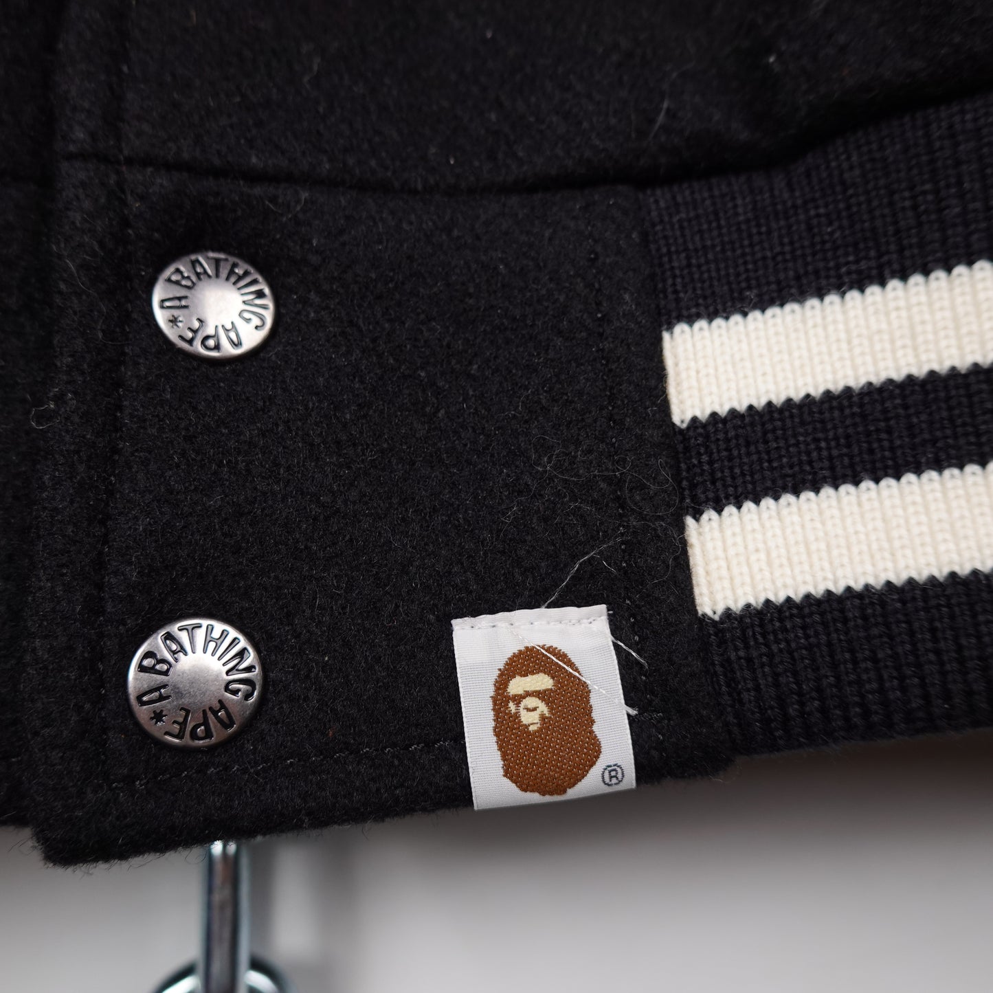 2006 Bape Wool Varsity Jacket - M